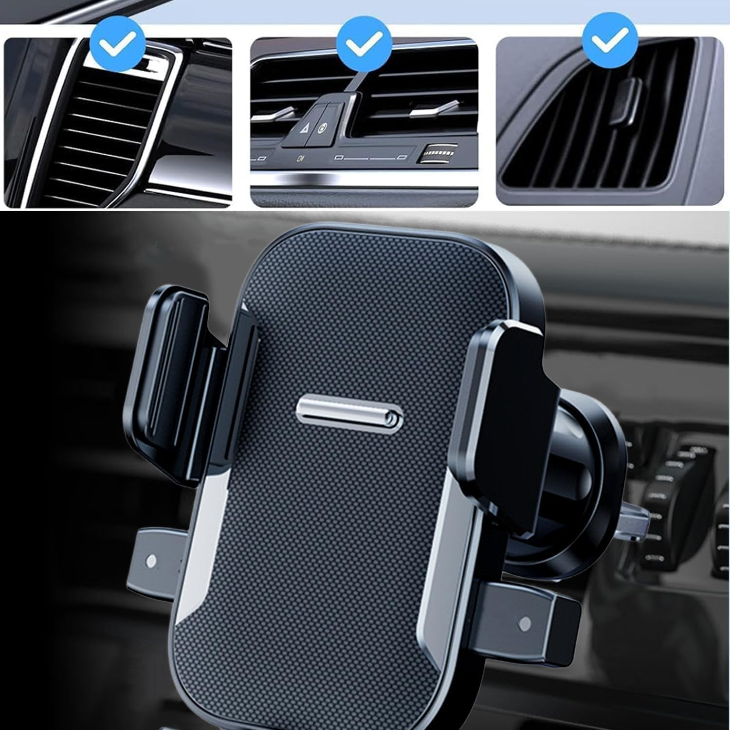 Automatic Lock Car Phone Holder &ndash; 360&deg; Rotating Adjustable Dashboard Mount for Navigation and Hands-Free Driving