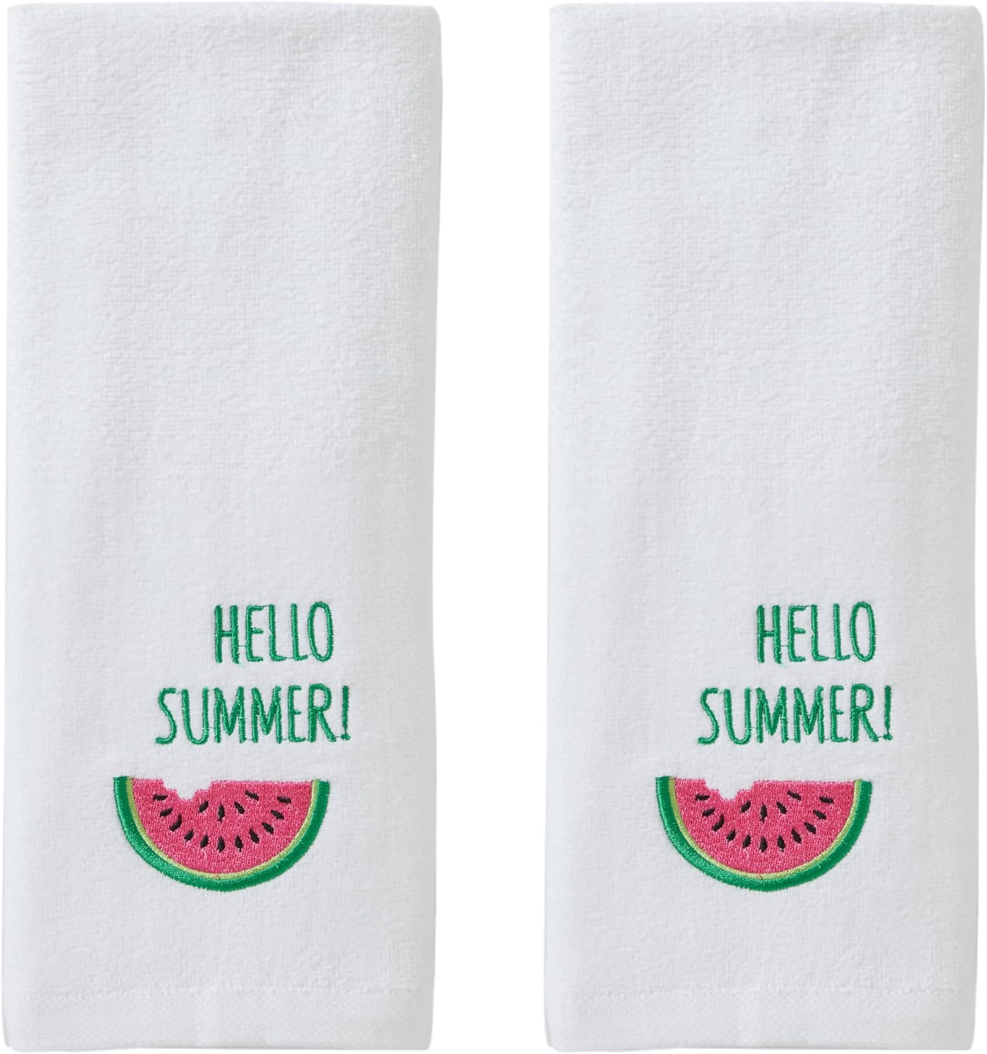 SKL Home by Saturday Knight Ltd. Hello Summer Hand Towel Set, White image number 3