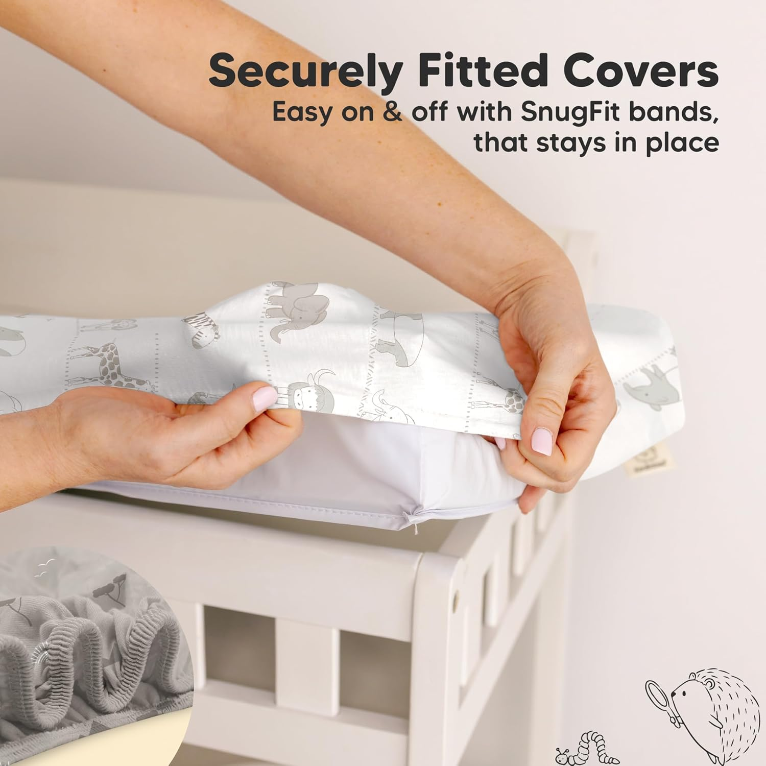 2-Pack Soothe Changing Pad Covers (Savannah) image number 1