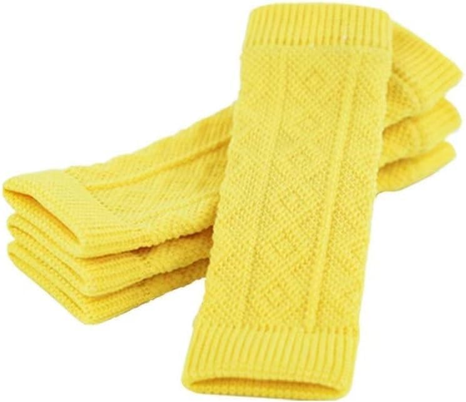 Pet Dog Elbow Protector Dog Elbow Sleeve, 2PCS Front Leg and 2PCS Back Leg Brace, Dog Elbow Wrap, Dog Leg Warmer Wrap Protector, Pet Elastic Knitted Breathable Protective Sock (Yellow, L) image number 5