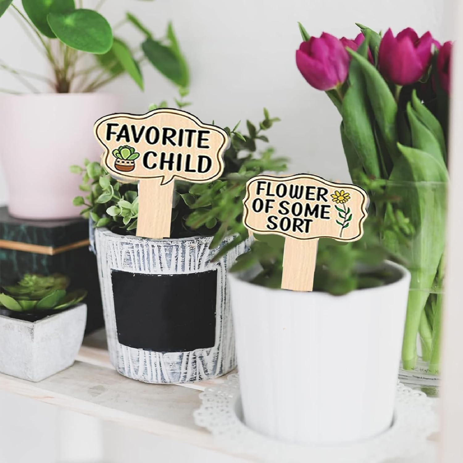 Wooden Plant Markers Plant T Type Tags Garden Labels with Printed, 15Pcs Wooden Plant Markers Plant T Type Tags Plant T-Type Signs with Printed, Wooden T-Type Plant Labels Sign Tags with Printed