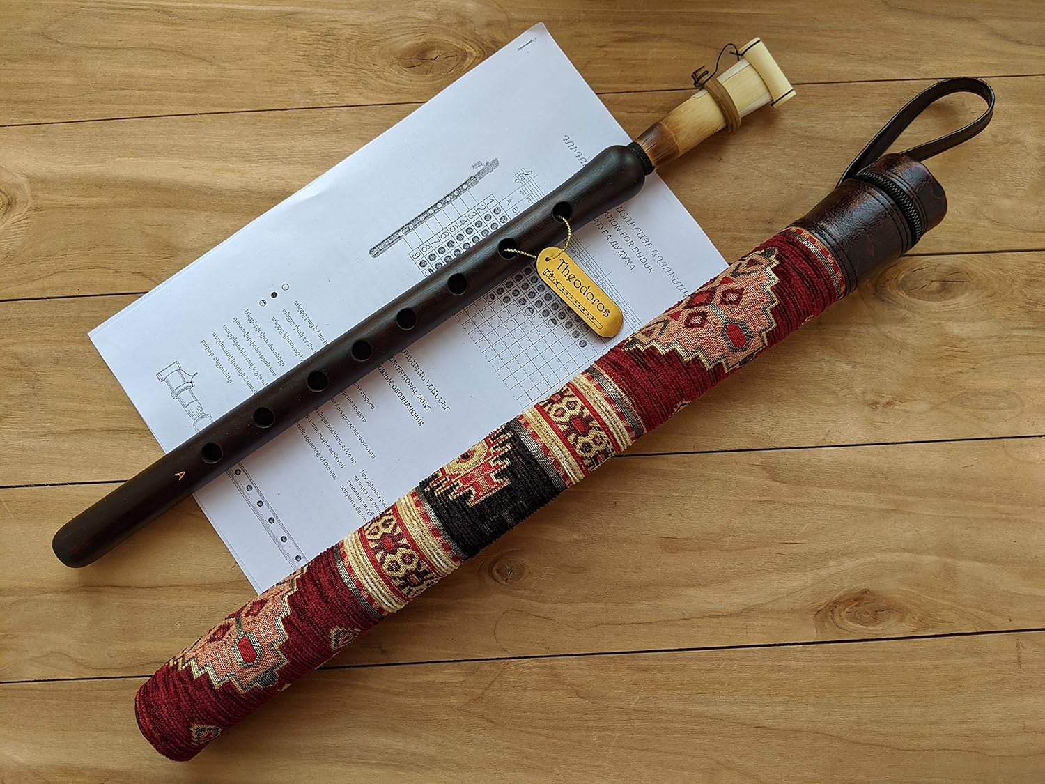 ARMENIAN DUDUK PRO from Apricot Wood, Professional Reed, National Leather Case, Playing Instruction, Armenian Handmade Woodwind Instrument image number 1