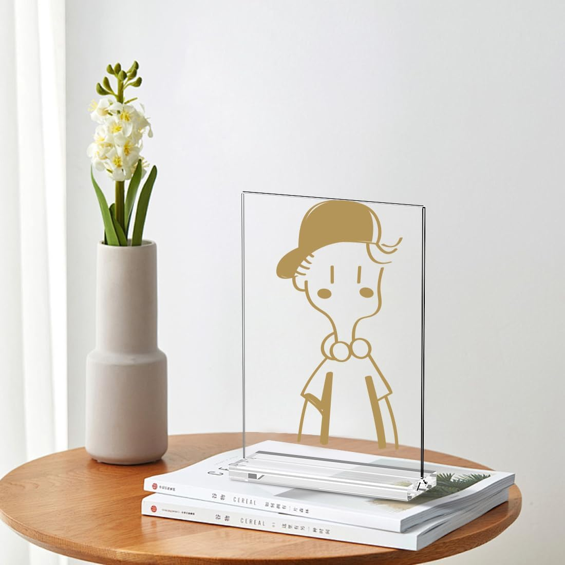 Futrue-Wolker Stand A5, 6 Pieces Acrylic Table Stand, A5 Flyer Stand, Price Tags, Brochure Stand, Table Stand for Brochures, Menu Card, Advertising image number 3