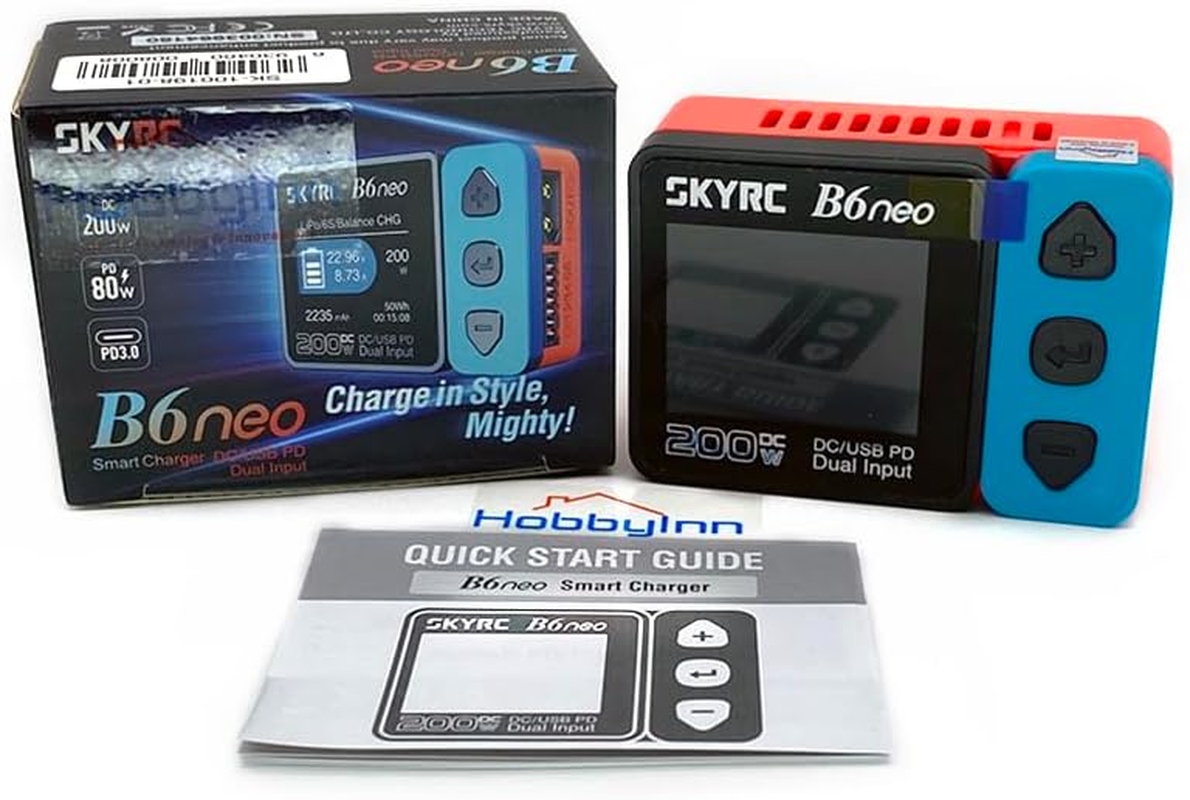 SKYRC B6 Neo Lipo Battery Balance Charger Dis-Charger Life Liion Lihv 1-6Cells Nimh Nicd 1-15Cells Pb 3S 6S DC200W (Without Mains Power Supply) image number 4