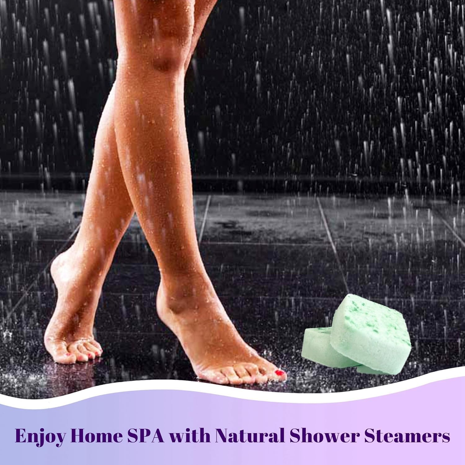 Swear Shower Steamers Gift Set, Shower Steamers Aromatherapy with Charmed Aroma, Shower Steamer Unique Gifts for Women, Bath Set Calm down Shower Tablets, Birthday Gifts for Women and Mom (Blue) image number 6
