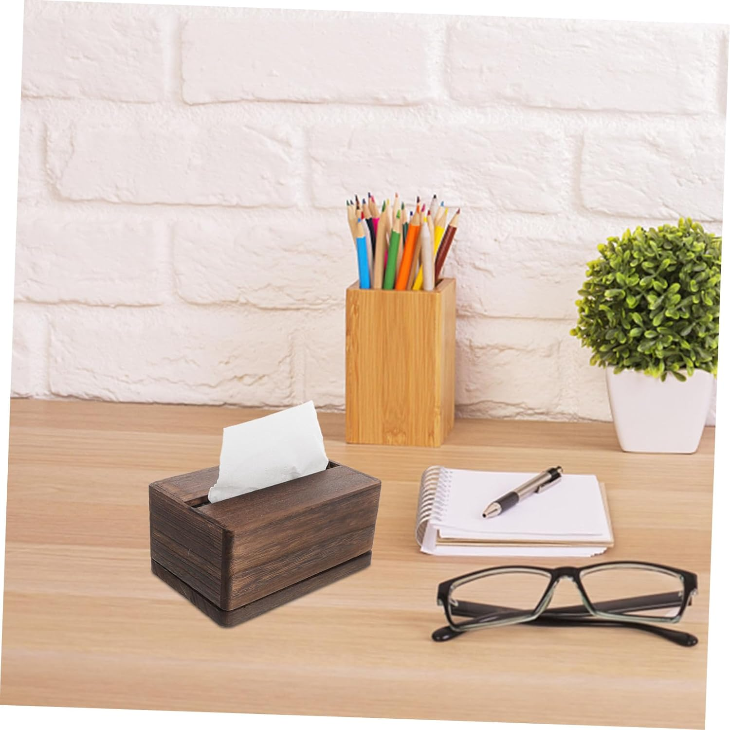 Ciieeo Elegant Wooden Tissue Box Napkin Holder Modern Design for Kitchen Dining image number 3
