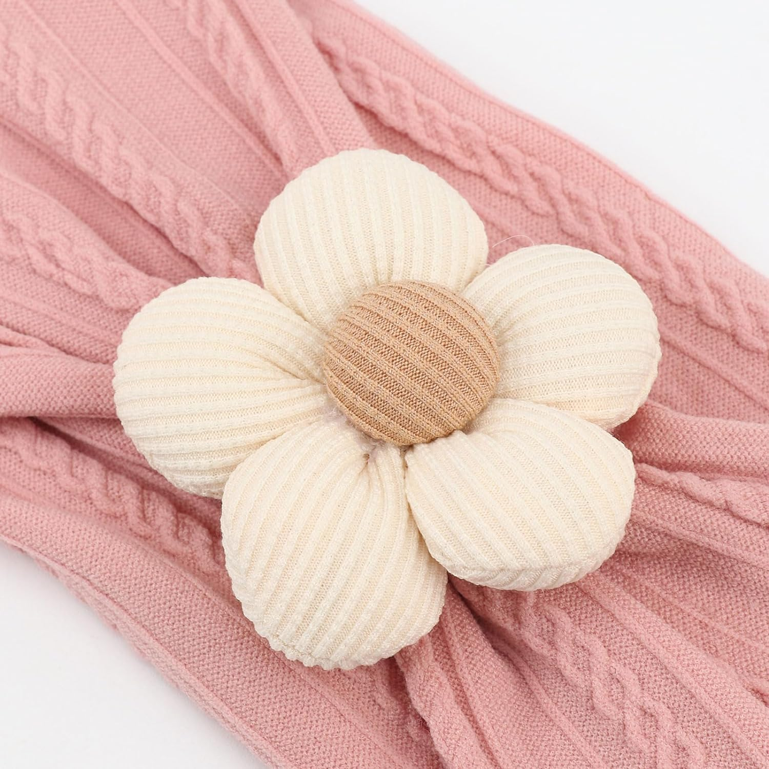3 Pcs Baby Girls Nylon Headbands Baby Flower Headbands Soft Hairbands Hair Accessories for Newborn Infant Toddler Kids,Soft Stretchy Handmade,Baby Turban Headband Head Wrap Knotted Hair Band image number 5
