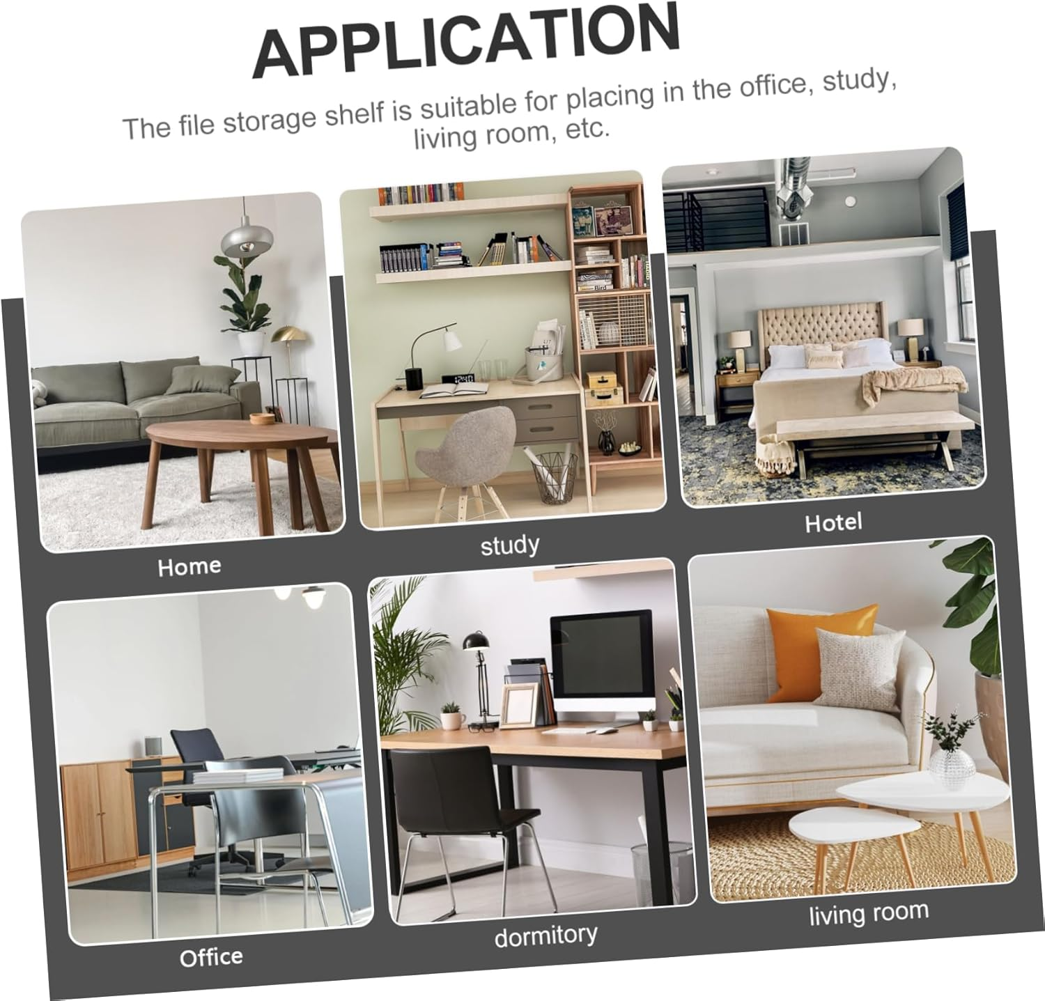 Jojofuny 2Pcs Desk Paper Organizers File Desk Shelf Storage Bin Stationery Desktop Supplies Stackable Filing Office Shelves Organiser Office Products Office Desk Accessories White image number 3