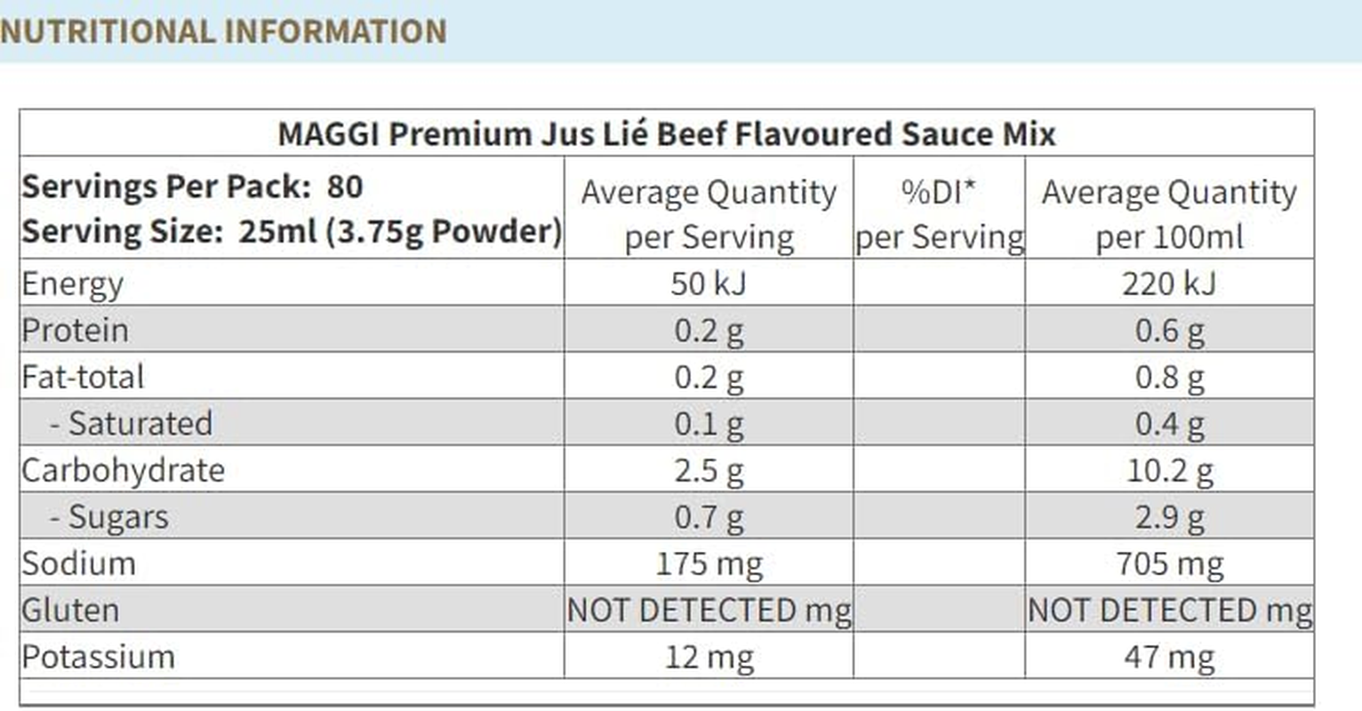 MAGGI Premium Jus Li&eacute; Beef Flavoured Sauce Mix 300 G