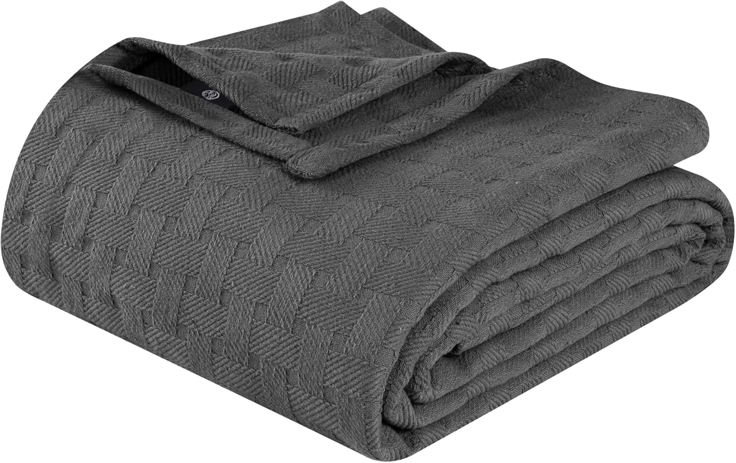 Superior 100% Cotton Thermal Blanket, Soft and Breathable Cotton for All Seasons, Bed Blanket and Oversized Throw Blanket with Luxurious Basket Weave Pattern - King Size, Plum