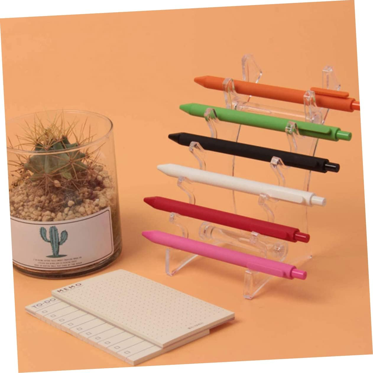 PLAFOPE 2Pcs Plastic Eyebrow Pen Stand Nail Art Pen Display Rack Pen Storage Holder Office Accessories Space-Saving Design image number 4