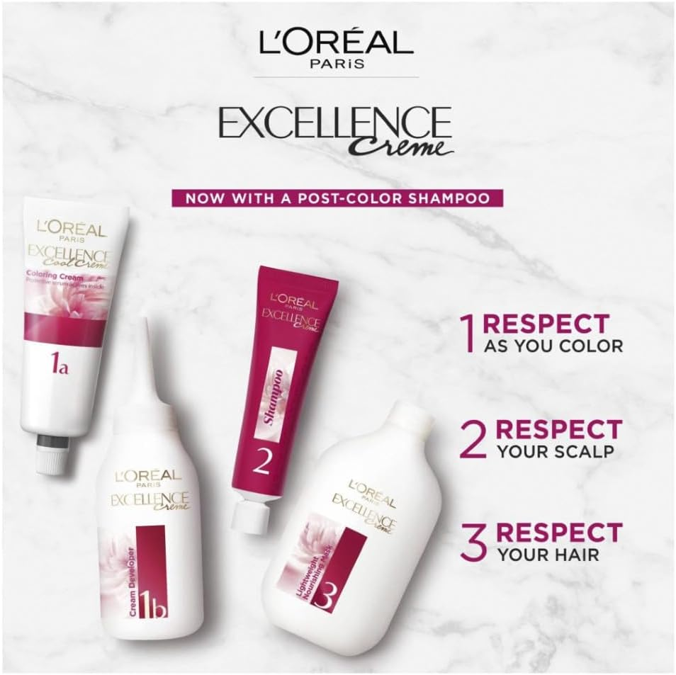 L'Or&eacute;al Paris, Permanent Hair Dye, Strengthening & with up to 100% Grey Coverage, Excellence, Brown 5.0 image number 5