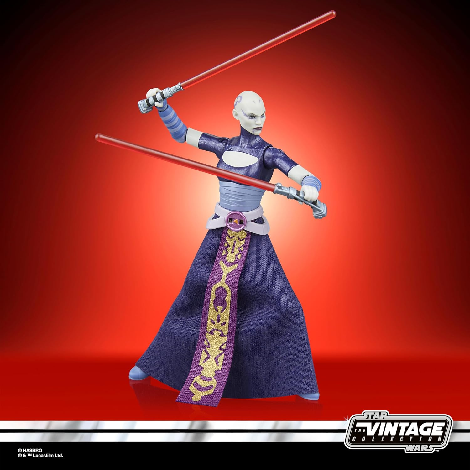 Star Wars the Vintage Collection Asajj Ventress, Star Wars: the Clone Wars 3.75 Inch Premium Collectible Action Figure image number 1