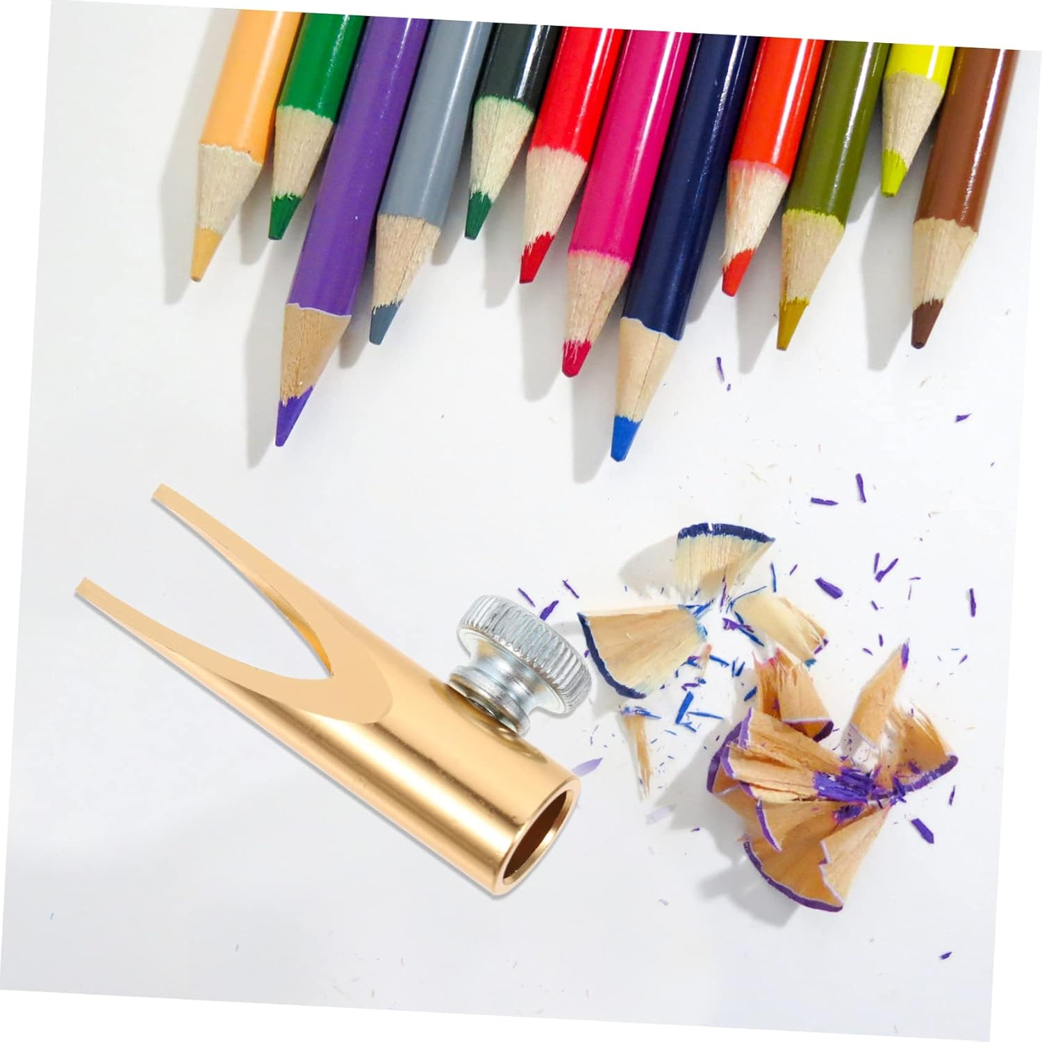 Beavorty Portable Manual Eyebrow Pencil Sharpener Double-Sided Alloy Sharpener for Eyebrow Trimming Adjustable Tip Thickness Chic Workmanship Suitable for Students and Adults image number 4