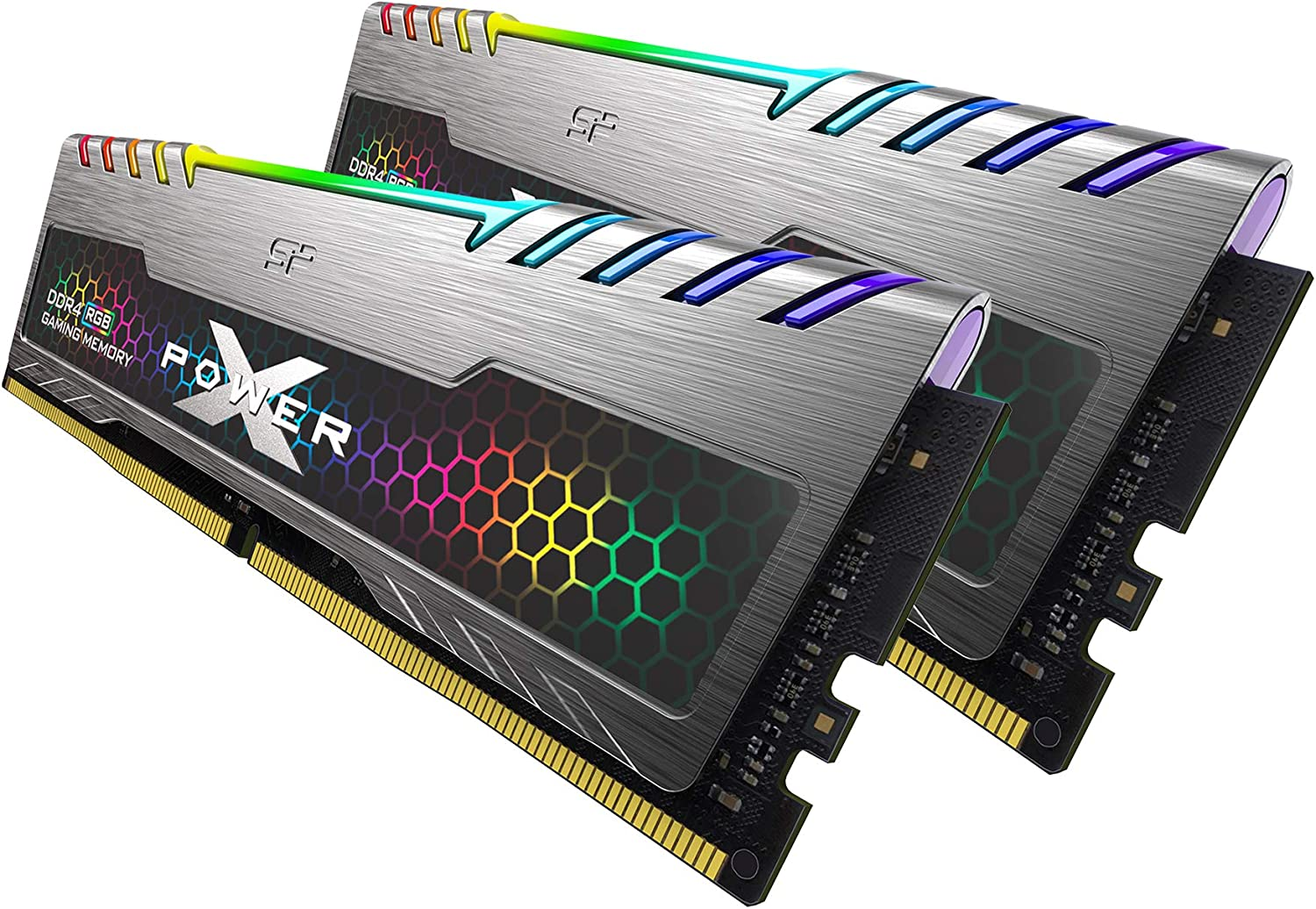 Silicon Power XPOWER Turbine RGB DDR4 32GB (16GB X 2) Dual Channel Kit 3600Mhz PC4-28800 CL18 1.35V 288-Pin UDIMM Gaming Desktop Computer RAM Memory SP032GXLZU360BDB