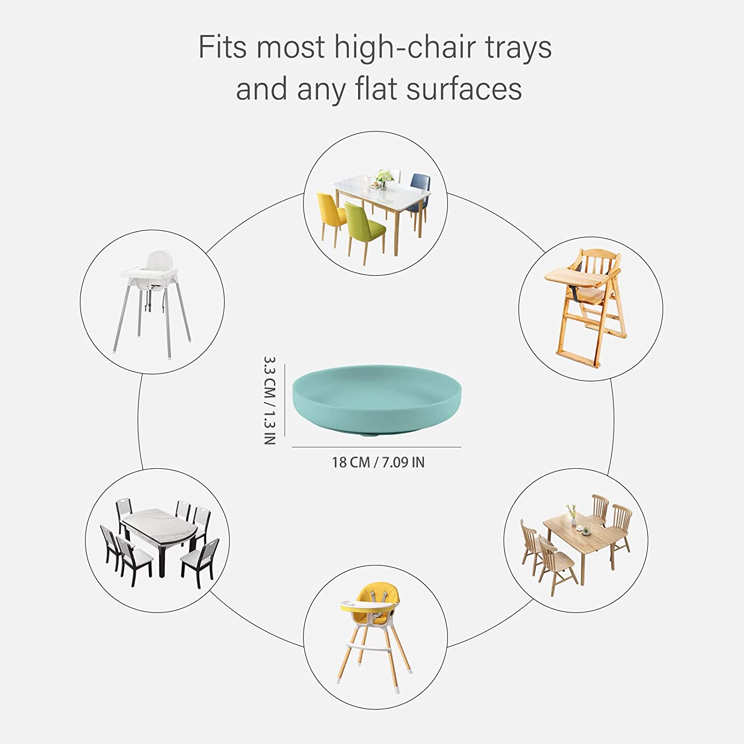 Yooforea Baby Led Weaning Supplies I Toddler Infant Baby Essentials First Stage I Baby Feeding Set - Tiny Cup, Suction Bowl & Plate I 100% Platinum Food Grade Silicone I BPA BPS PVC Free - Fog - Tea image number 5