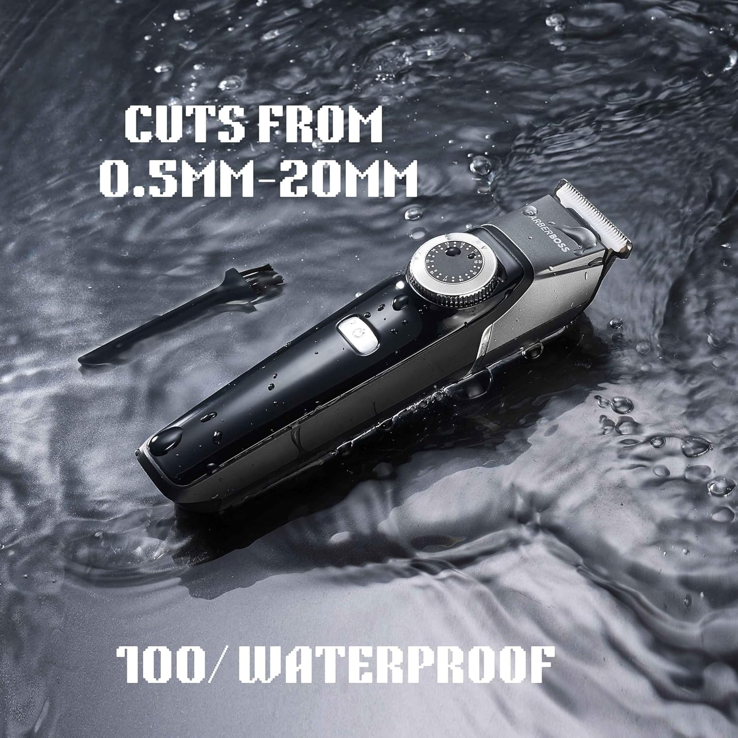 Barberboss Men'S Trimmer Waterproof 3 in 1 Hair Trimmer Hair Beard Nose Hair Trimmer with Adjustable Rotary Knob, LED Display and USB Charging Kit for Men image number 2