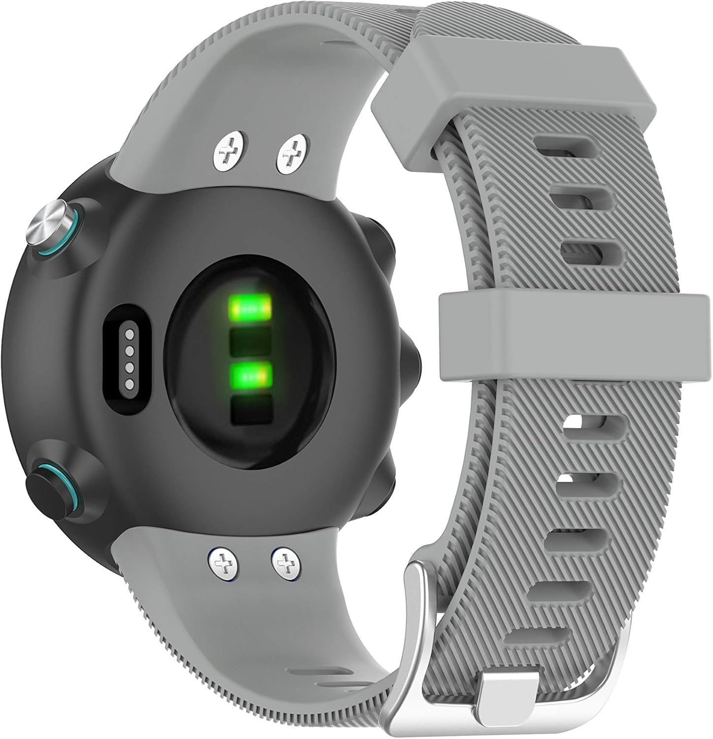 Band Intended for Garmin Swim 2 Watch Band, Soft Silicone Replacement Strap Wristband Intended for Swim 2 Intended for Garmin Swimming Smartwatch (Gray) image number 3