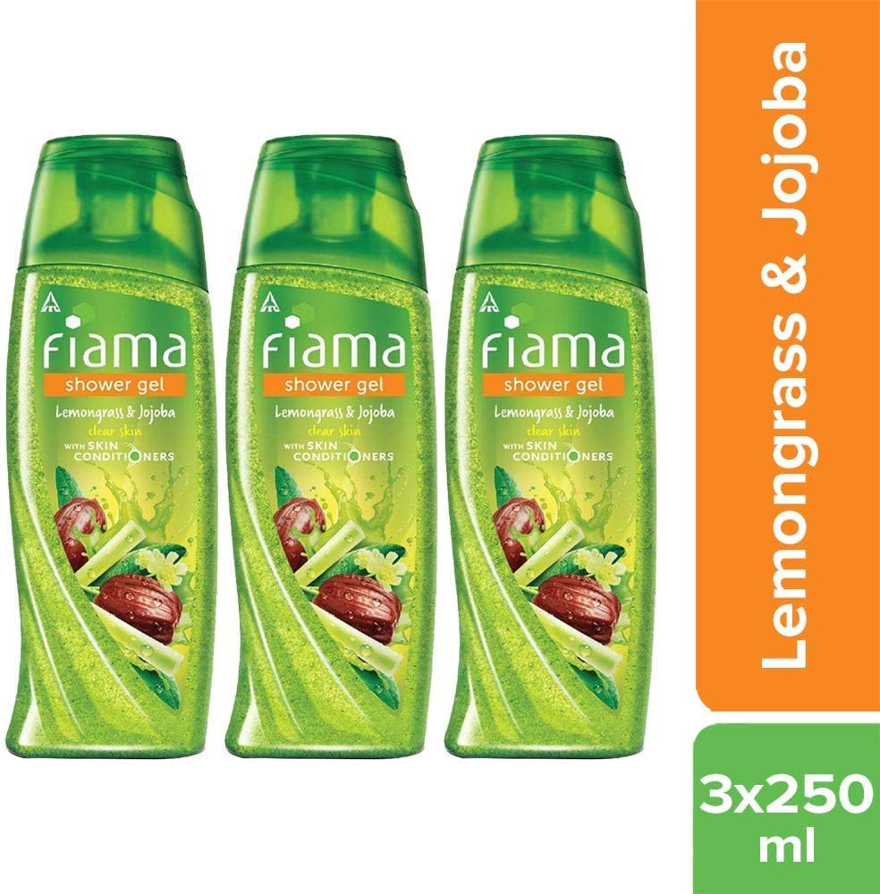 Fiama Lemongrass and Jojoba Gentle Exfoliation Shower Gel, 250 Ml (Pack of 3) image number 3