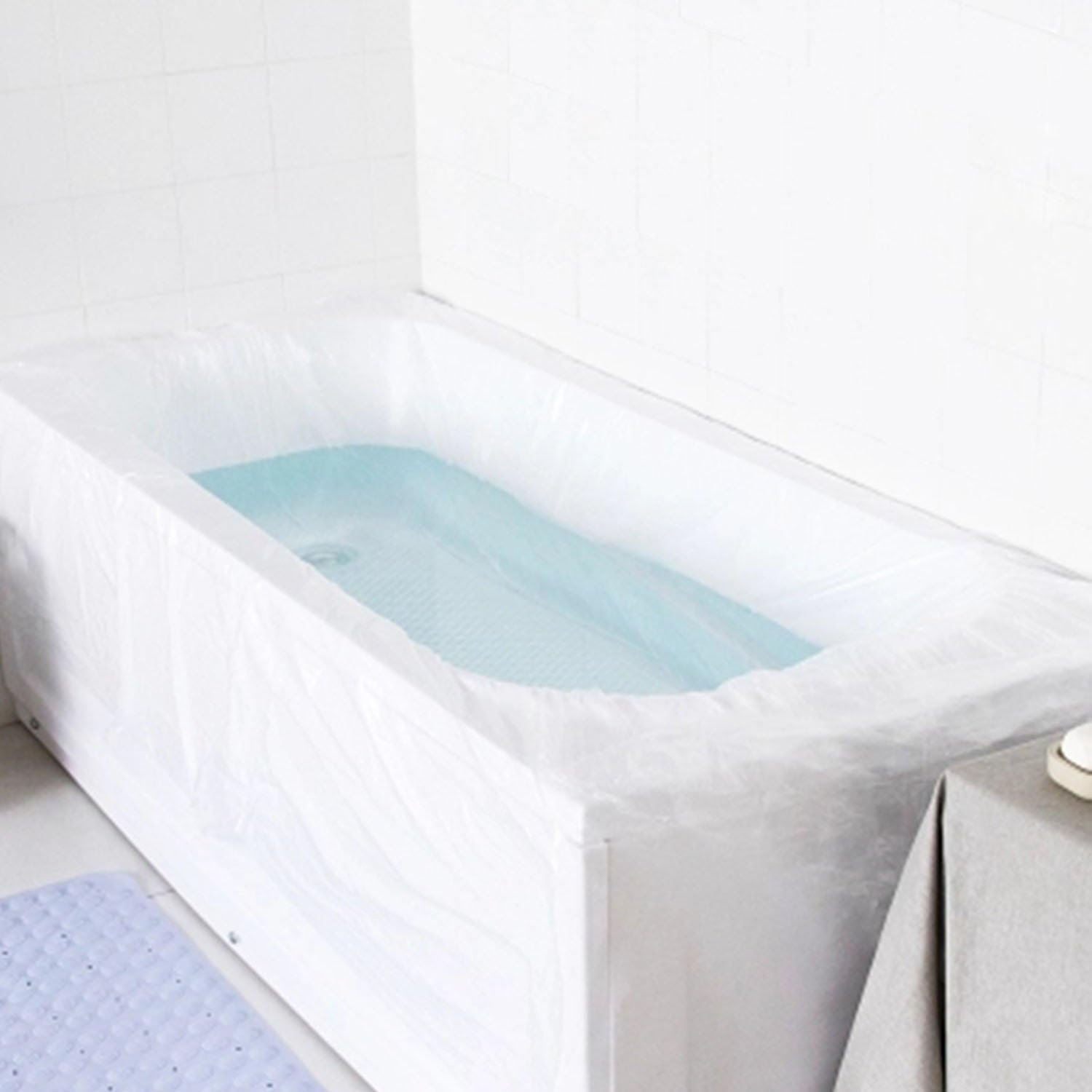Bathtub Lining Bag WANPOOL Disposable Individual Bathtub Bag Film for Traveling/Hotel/Household/Salon (86 * 47 Inch) - 8 Pieces image number 2