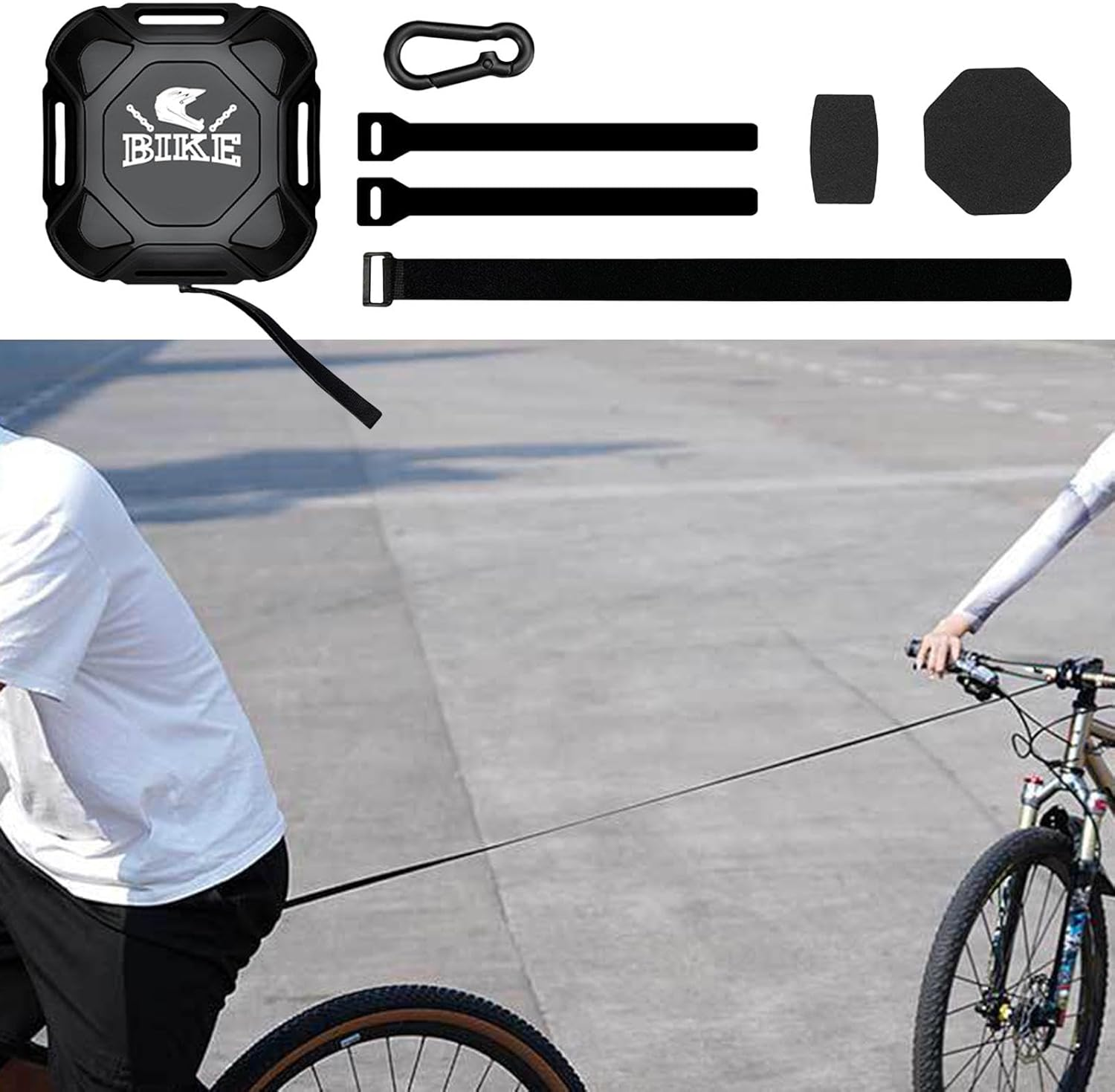 Retractable 8.2Ft Cycling Towing Rope for Kids, Parent-Child Pull Traction Rope, Secure Tow Strap for Biking, Cycling Support Rope for Adults and Children, Easy-To-Use Bike Tow Rope for Family Rides image number 1