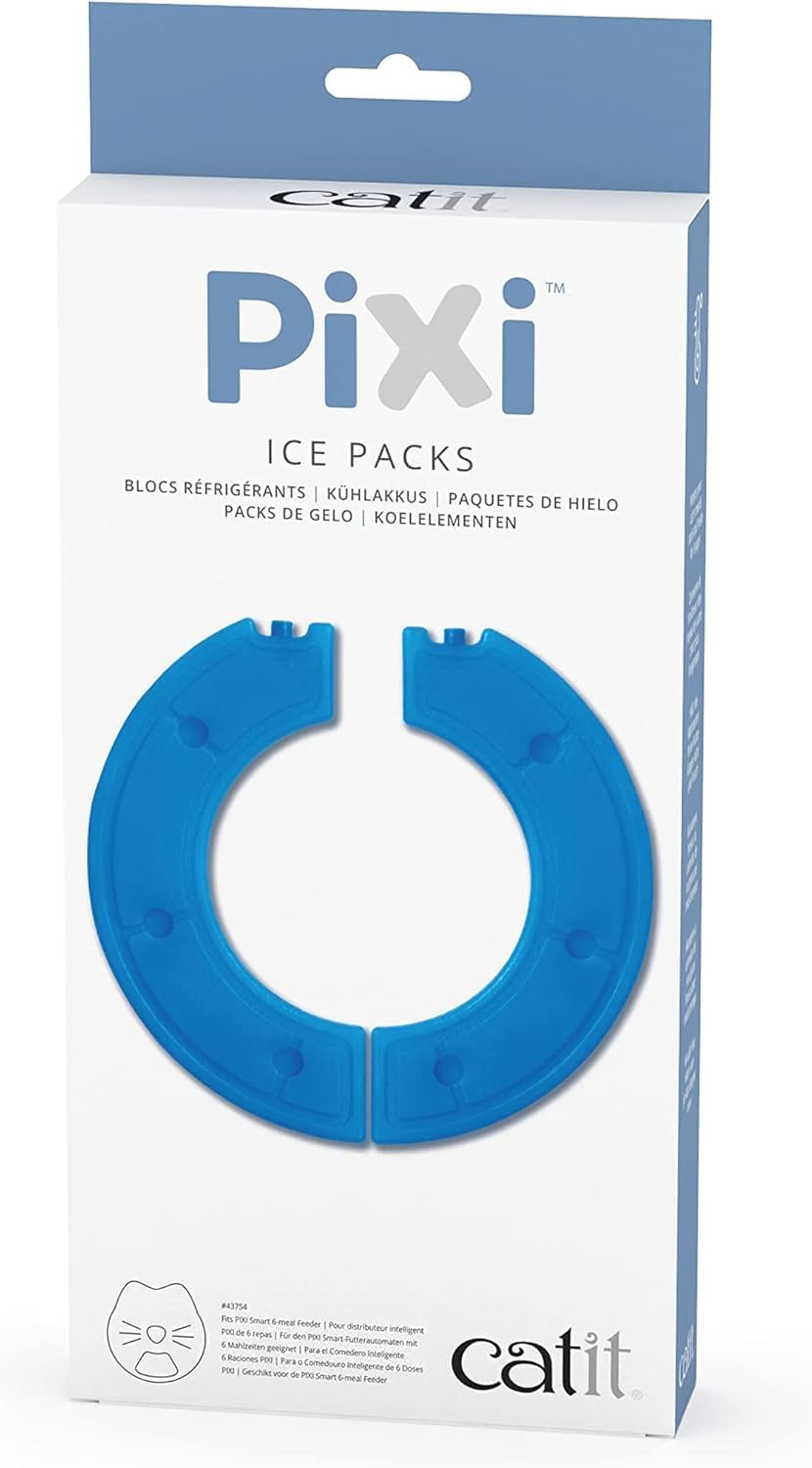 Catit PIXI Ice Packs for Automatic 6-Meal Feeder for Cats, 2 Pack,Blue image number 2