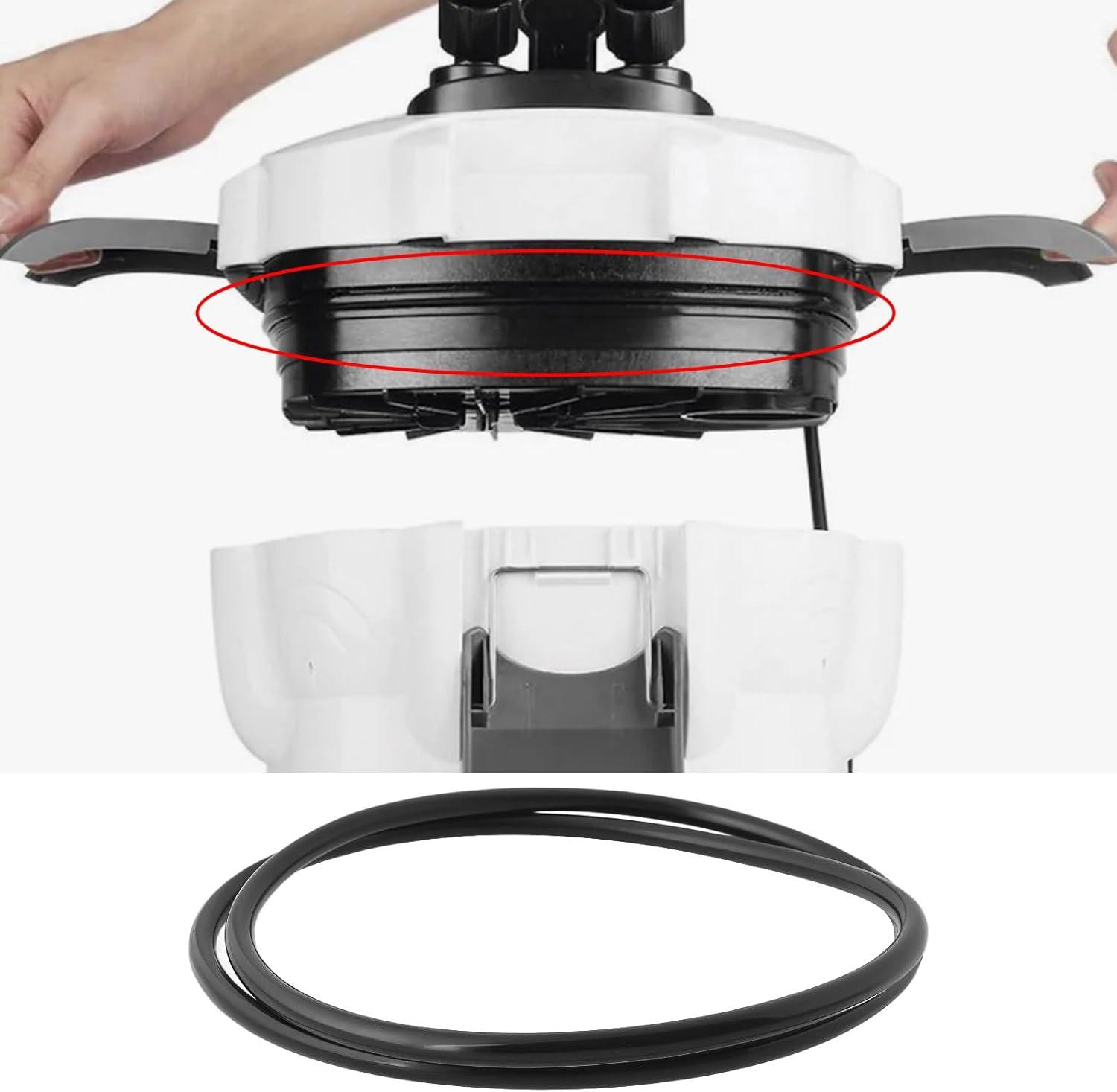 Emagtech 2PCS Canister Filter Replacement Seal O-Ring Compatible with Sunsun HW304A HW304B Canister Filter Aquarium Filter Seal O-Ring for Filter System image number 5