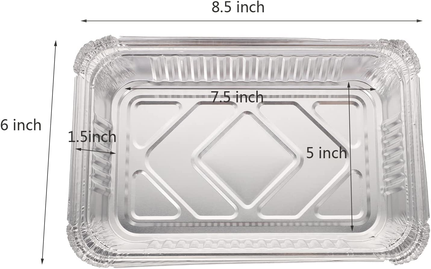 20Pack Drip Pans Compatible with Weber Grills Spirit Gas Grills, Q Grills, Genesis and Genesis II LX 200 300 Series,Disposable Aluminum Foil BBQ Grease Trays, 8.5 X 6 Inch image number 5