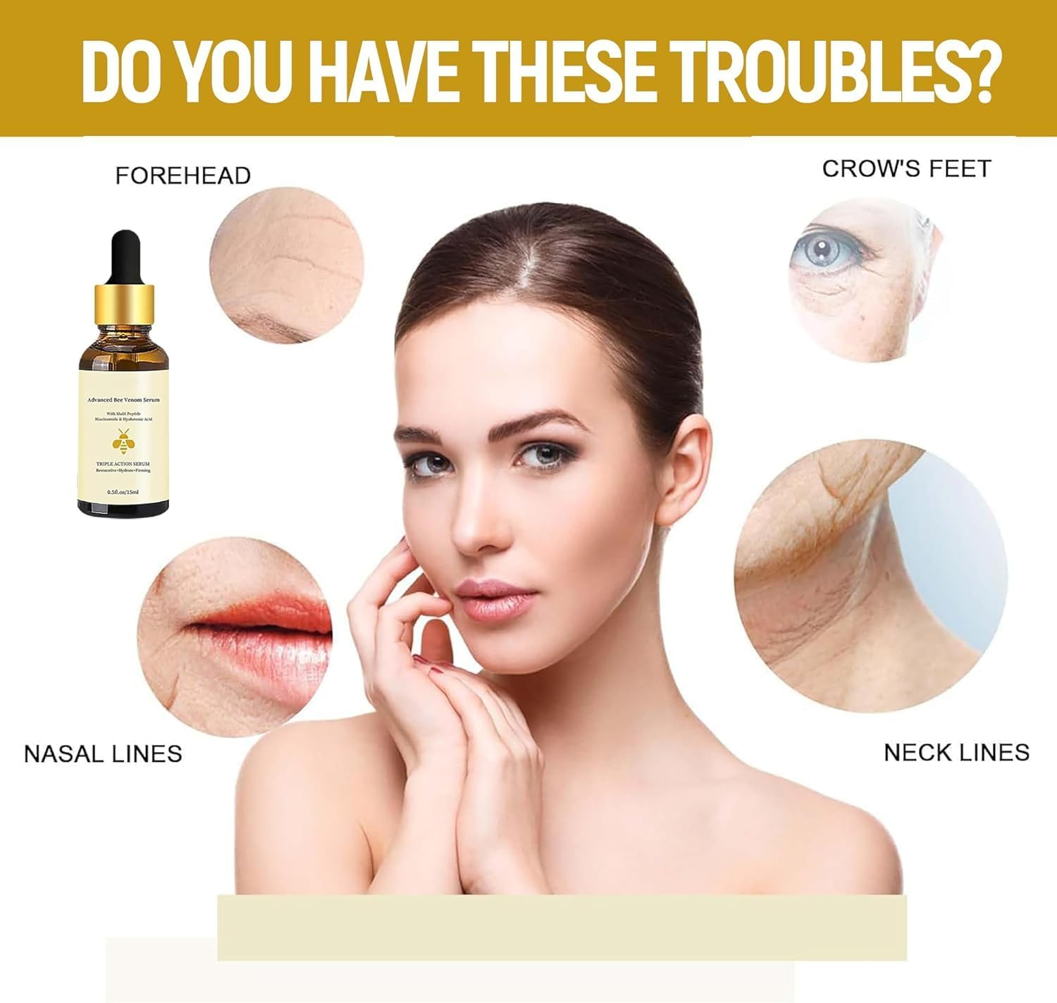 WAYAOFEI Advanced Bee Venom Serum for Skin Elasticity and Tone Improvement, Professional Bee Venom Formula for Anti-Wrinkle Benefits (3) image number 1