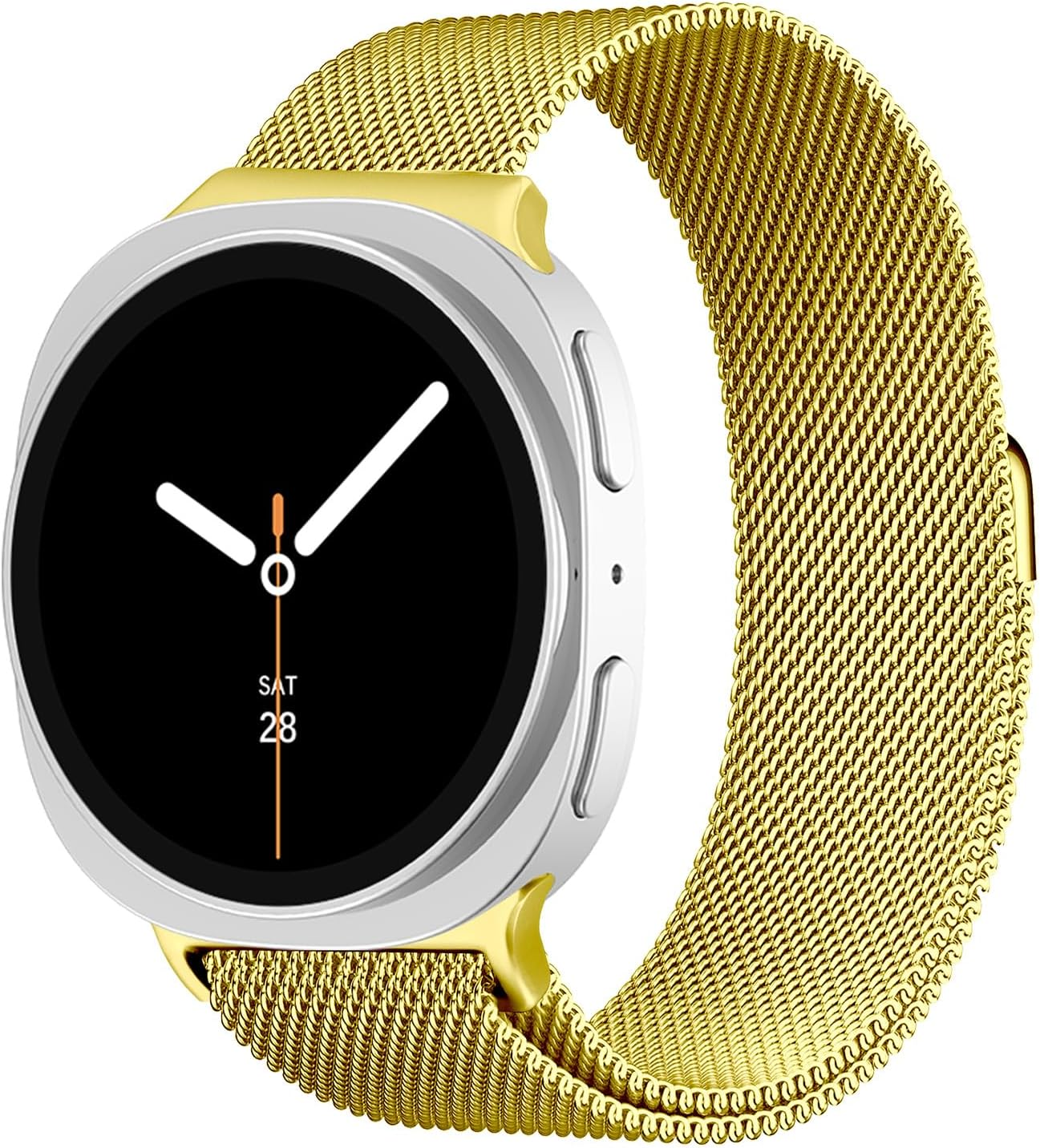 Milanese Loop Metal Band for Samsung Galaxy Watch 8 Band 40Mm 44Mm/8 Classic 46Mm Women Men,Mesh Magnetic Stainless Steel Strap for Samsung Galaxy Watch 8 Bands 44 Mm 40 Mm/8 Classic 46 Mm Wristband
