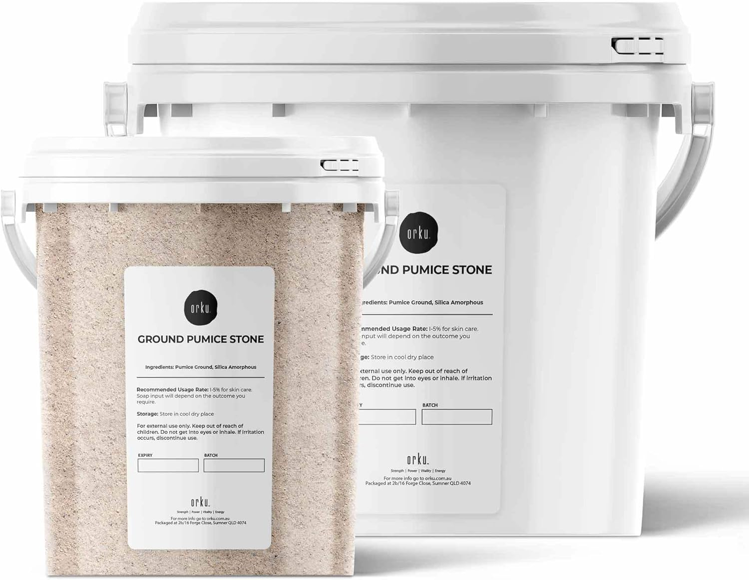 Ground Pumice Stone Granular Powder Tub Eco Exfoliant Body Scrub Soap Additive image number 5