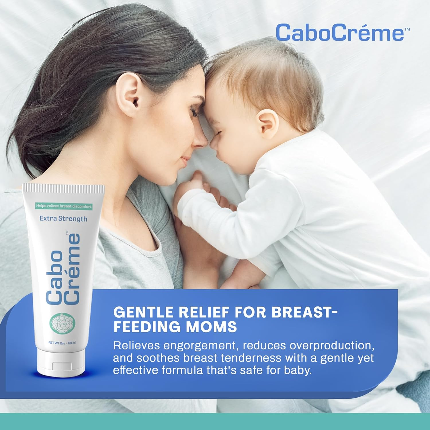 Cabocr&eacute;me Extra Strength Cabbage Breast Cream &ndash; 2X Strength for Engorgement Relief & Weaning Support &ndash; Helps Dry up Breast Milk &ndash; OB-GYN Created & Mum-Approved &ndash; 60G Tube image number 6