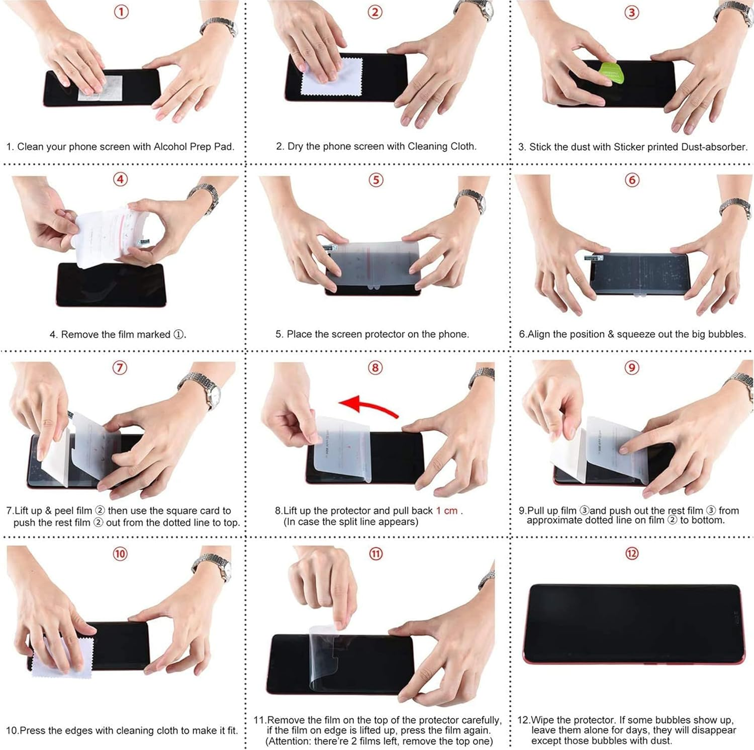 MEZON [3 Pack] Samsung Galaxy A36 5G Premium Hydrogel Clear Edge-To-Edge Full Coverage Screen Protector Film (Galaxy A36 5G, Hydrogel) image number 3