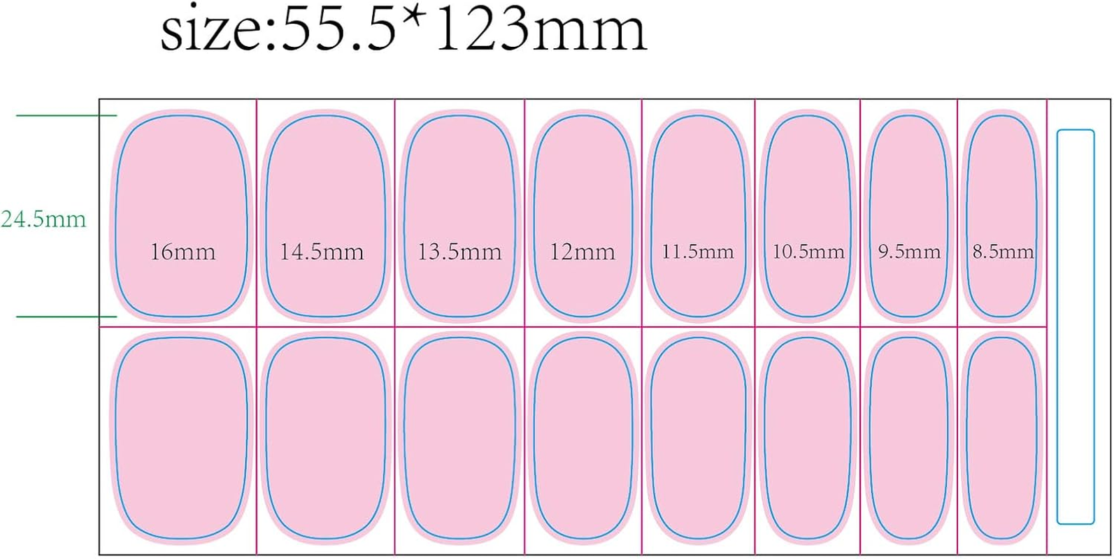 Amiiba 16Pcs Pink Glitter Christmas Tree French No-Baked Gel Nail Wraps,Waterproof Salon-Quality Self-Adhesive Nail Stickers for Women Girls, No UV/LED Lamp Needed (Lasts 14-28 Days) (Pink Glitter) image number 6