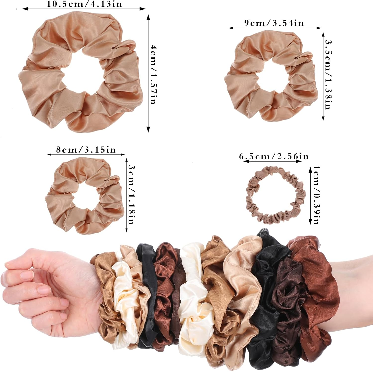 24 Pcs Satin Silk Hair Scrunchies for Women Soft Hair Ties Bands Bulk Fashion Hair Bands Ropes Elastic Ponytail Holder Cute No Damage Hair Ties for Women Girls Hair Accessories Decorations image number 5