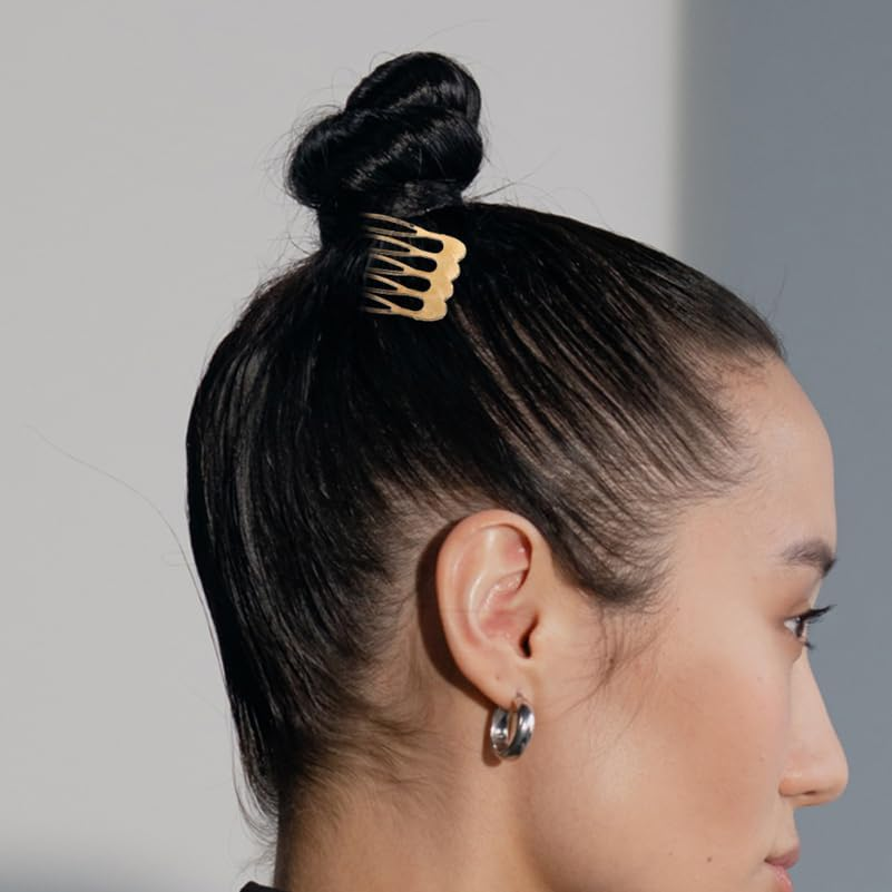 Beaupretty 5 Piece Metal Hair Combs for Women Small Hair Combs for Fine Hair Decorative Hair Accessories Versatile Styling Options for Any Hairstyle and Occasion image number 3