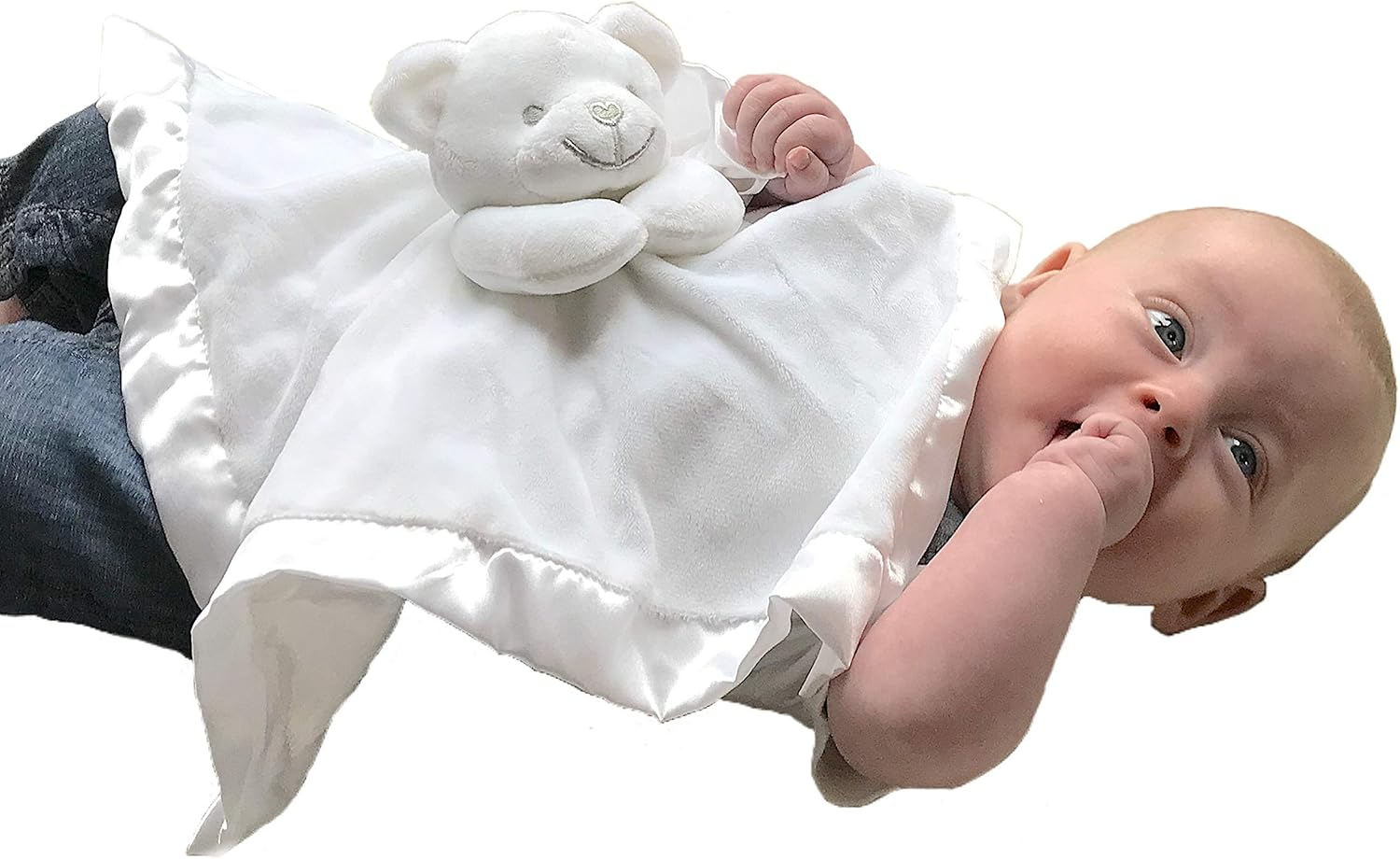 BUSHBABY &lsquo;A New Star Is Born' New Baby Comforter Blanket in Gift Box, Plush Animal Teddy Bear Soft Toy for Newborn Girls Boys (Neutral/Unisex White) image number 6