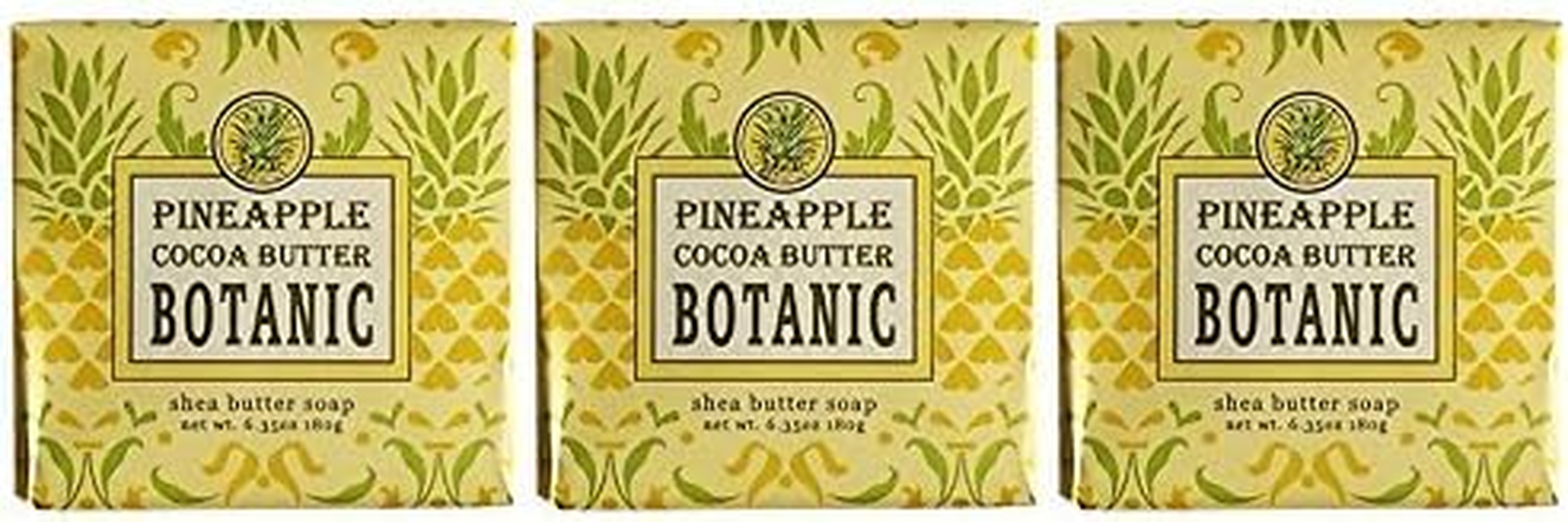 (3 Pack, Pineapple) - Greenwich Bay PINEAPPLE Spa Soap, Enriched with Shea Butter and Cocoa Butter. No Parabens, No Sulphates 190Ml (3 Pack)