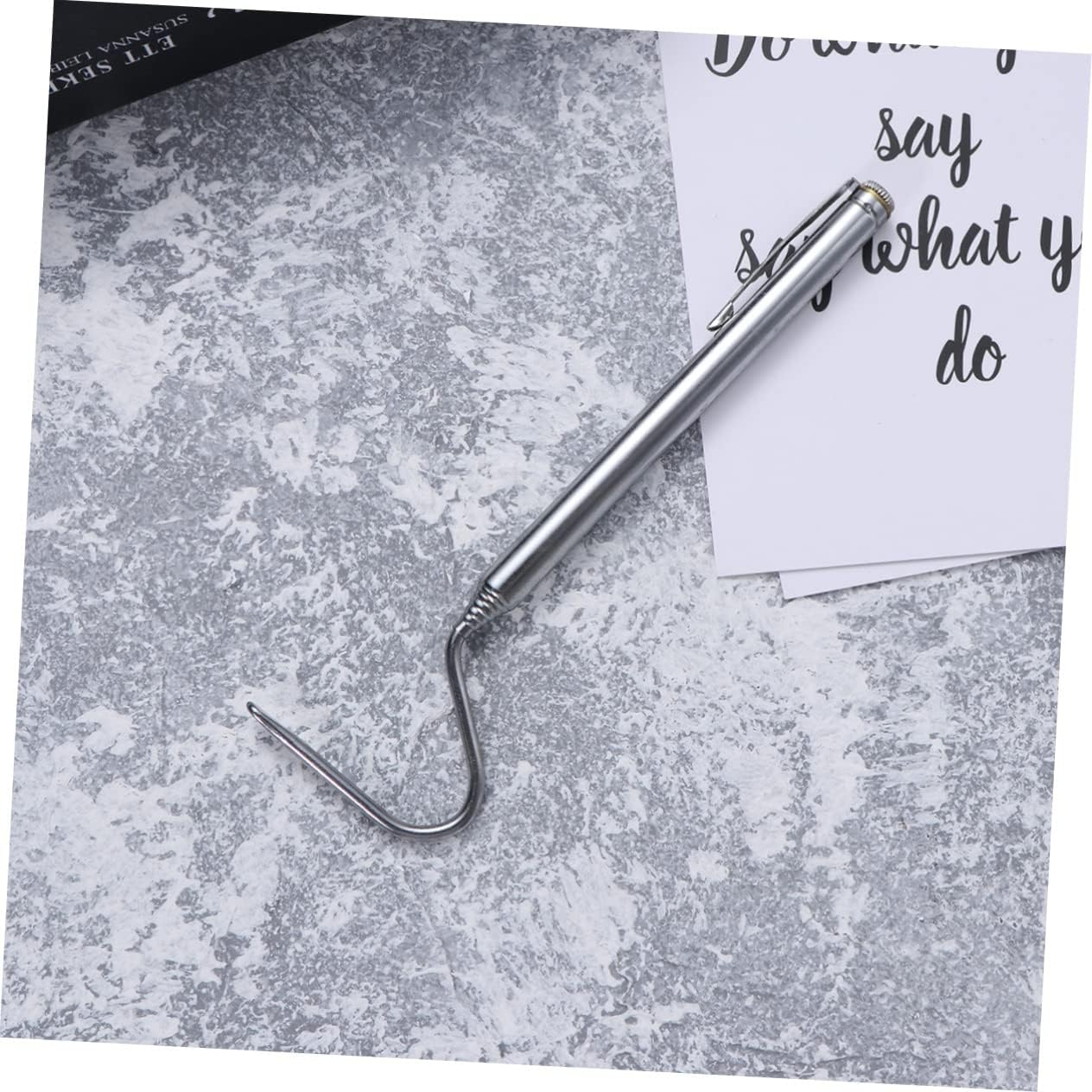 Generic Snake Tool Garbage Picker Spider Reptiles Sewer Cleaning Hook Handle Snake Hooks and Grabbers Snake Hook for Ball Reptile Handling Equipment Reptile Decor Poles Net Rat Kit Silver image number 4