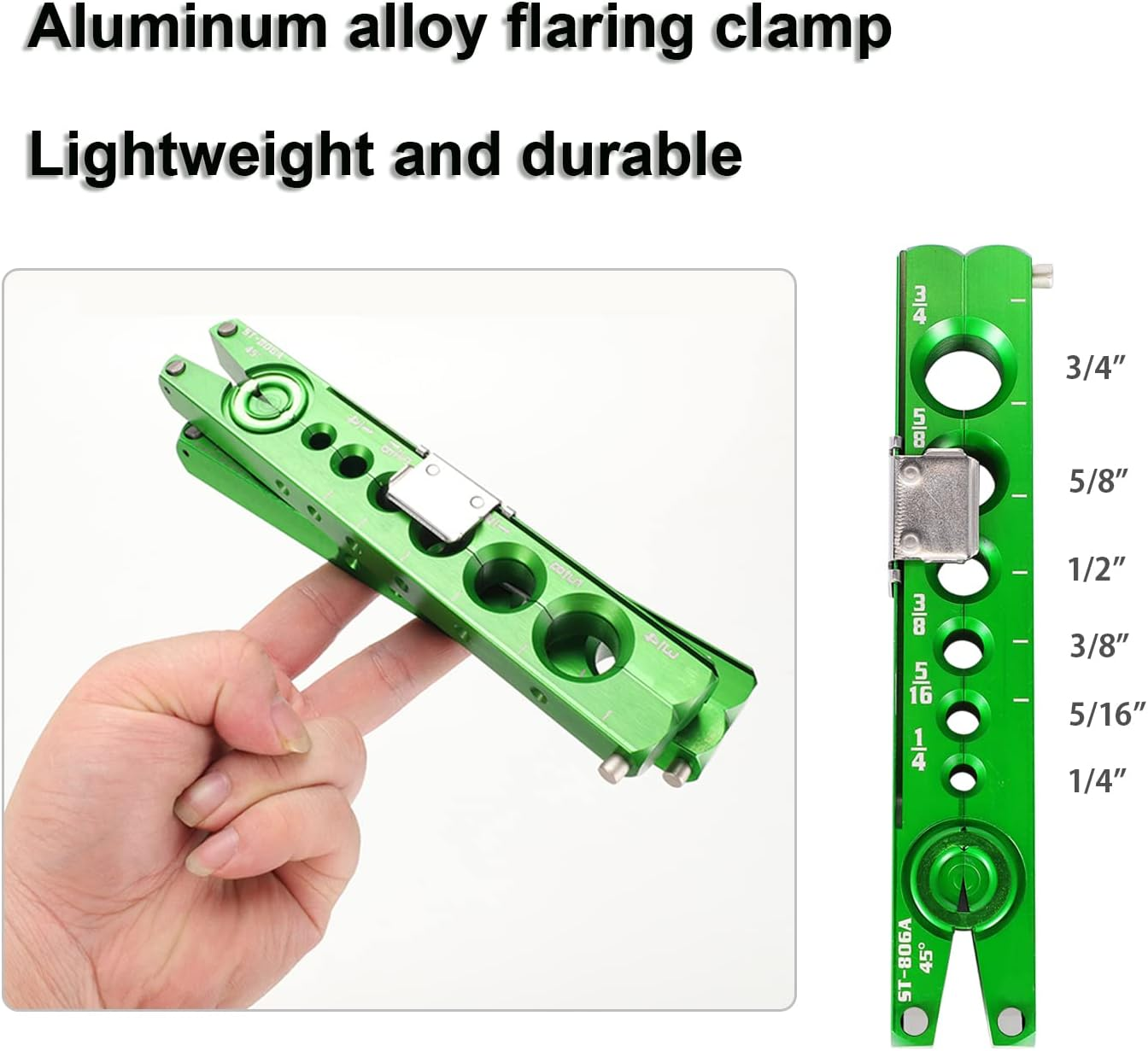 Bonvoisin Flaring Tool 1/4&rdquo;-3/4&rdquo; HVAC Single Flare Tool 45&deg; Eccentric Tube Flaring Tool with Clutch Limit Piece for Copper Aluminum Tubing (One Piece) image number 6