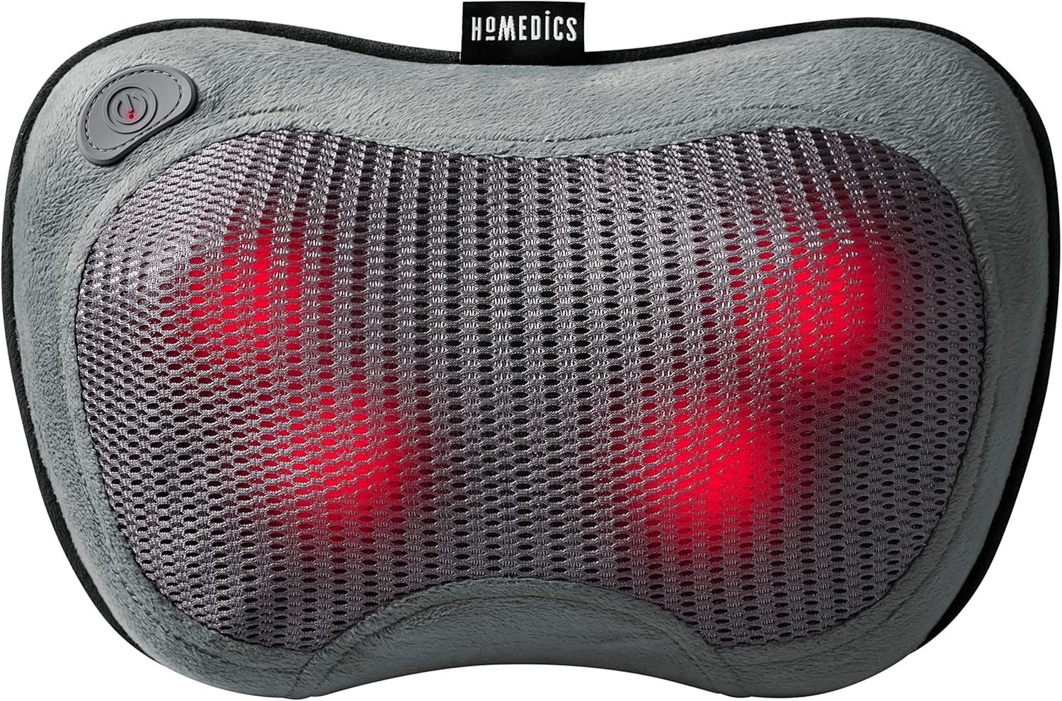 Deep Tissue Massage, Relaxation, Homedics Cordless Shiatsu All-Body Massage Pillow with Soothing Heat, Reverse Function, Rechargeable Battery, and Integrated Controls &ndash;Lightweight image number 3