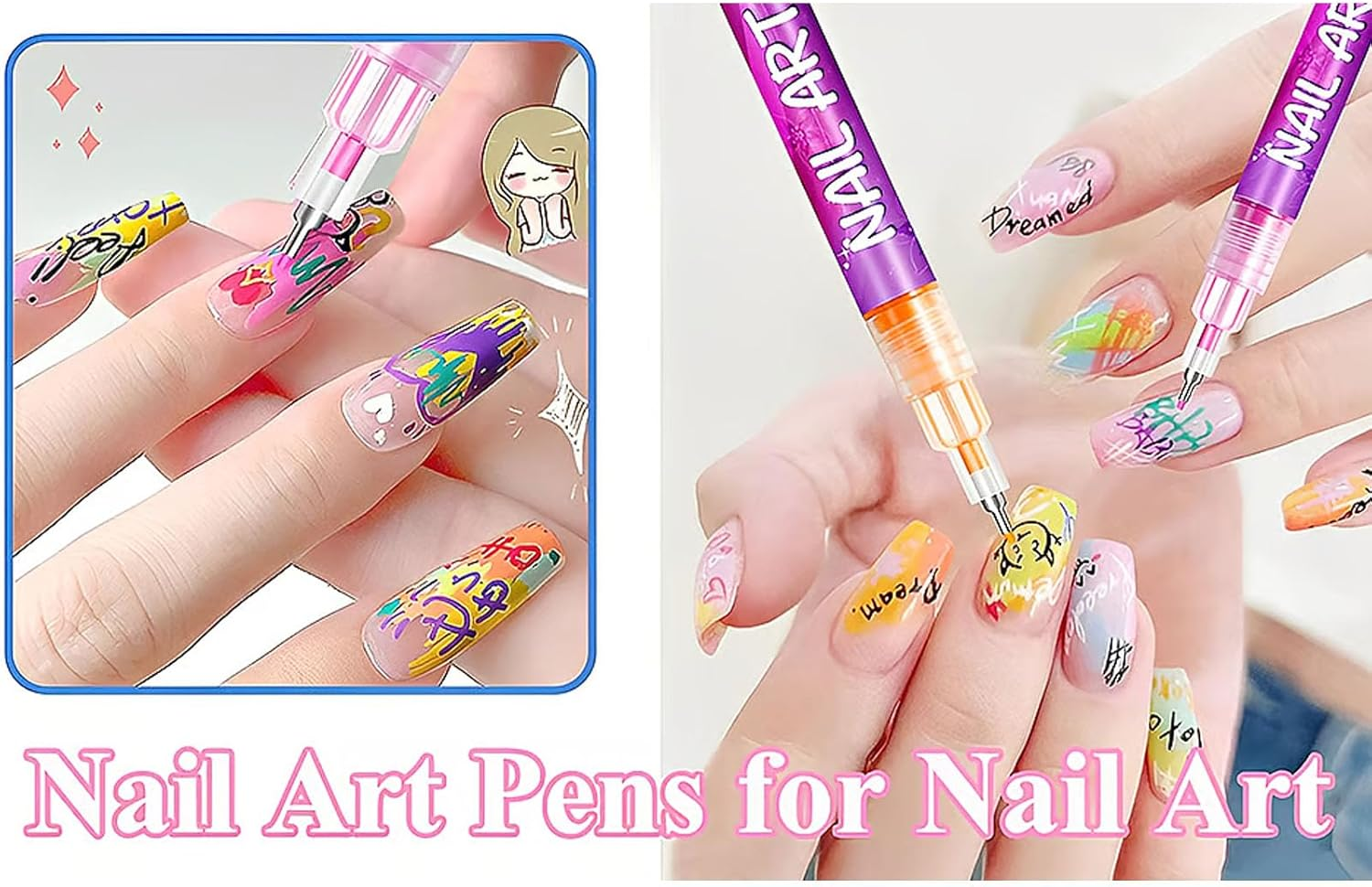 Graceifully 12-Color Nail Pen Set, Entiretotal 12 Colors Nail Art Pens Set, Nail Art Markers Fine Tip, Quick Dry Nail Pens, Acrylic Paint Markers Fine Tip for Nail Art (1Set) image number 4