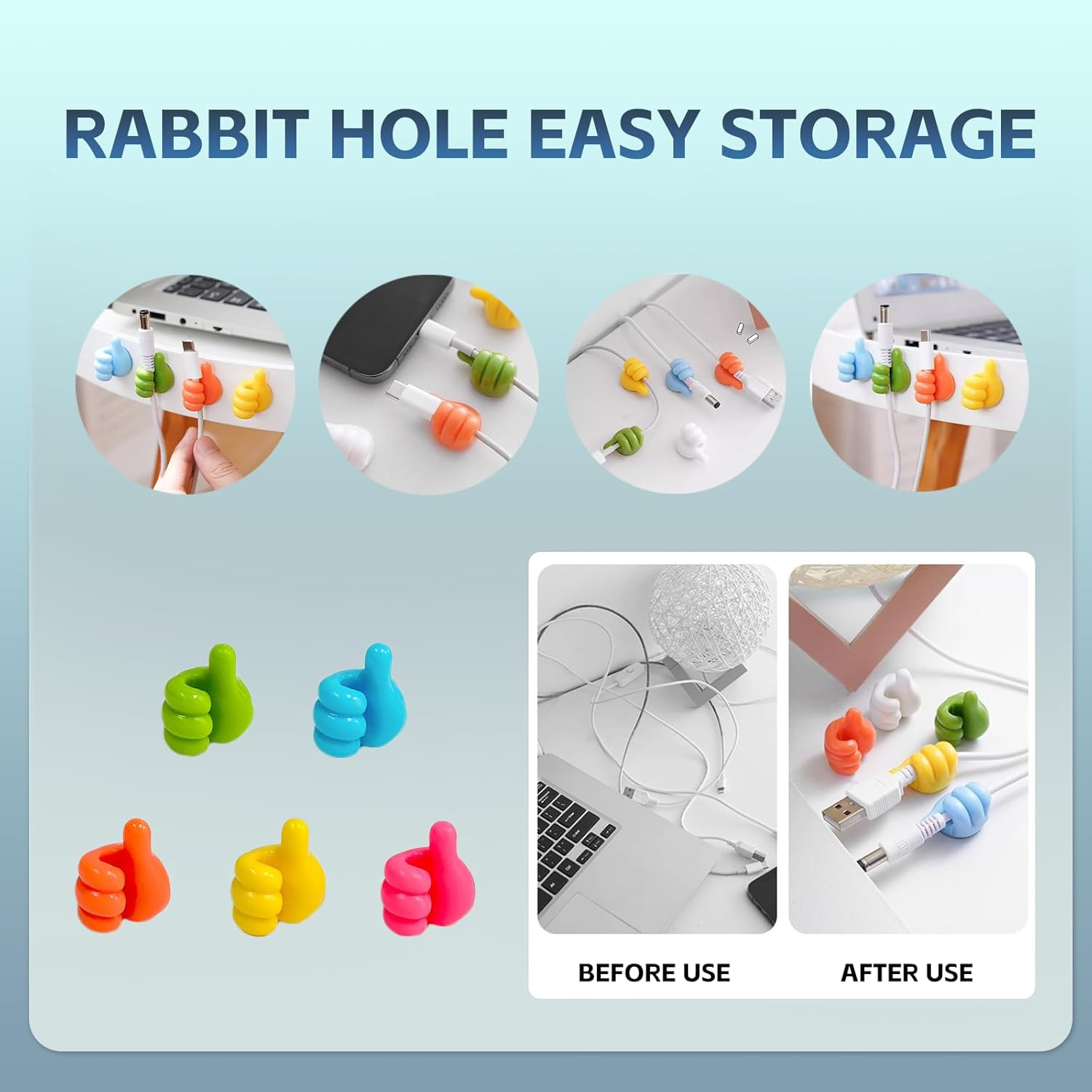 Black Cable Management Box Bundle Complete Set with 10 Cable Ties 5 Thumb Cable Clips - Ideal for Homes, Offices, and Entertainment Setups image number 1