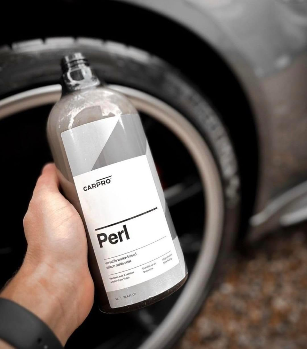 CARPRO PERL Plastic & Rubber Protectant - [Plastic, Engine, Rubber, Leather] - Concentrated Tire Dressing, Water Based UV Protection, Satin Finish - 1 Liter (34Oz) image number 1