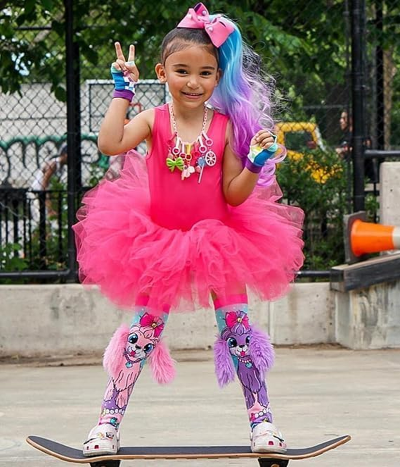 Crazy Socks for Kids Cute Girl Socks Girls Wacky Funky Stretch Mid to High Novelty Socks image number 4