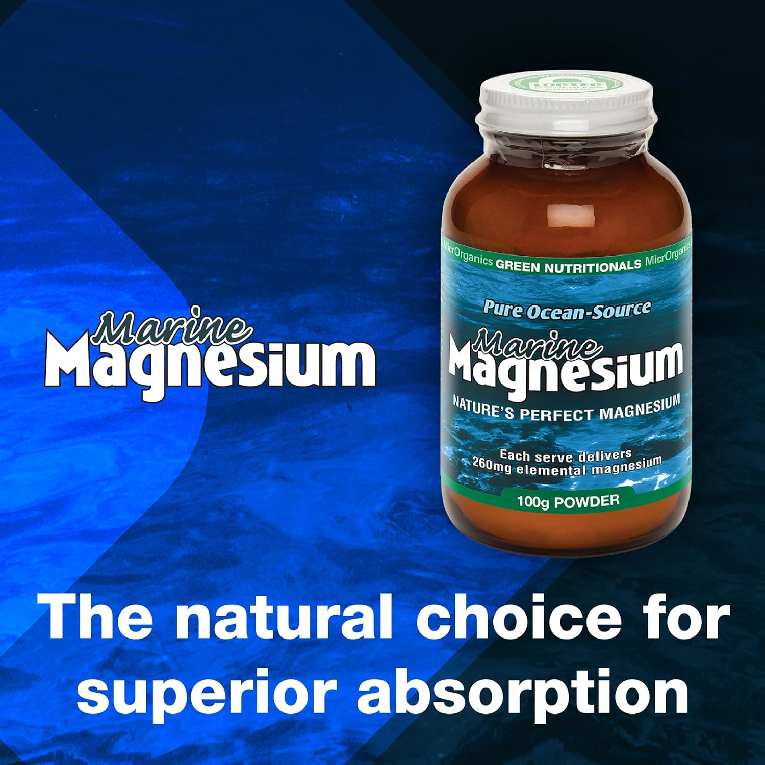 Green Nutritionals Marinemagnesium 60 Capsules - Vegan Vegetarian Friendly