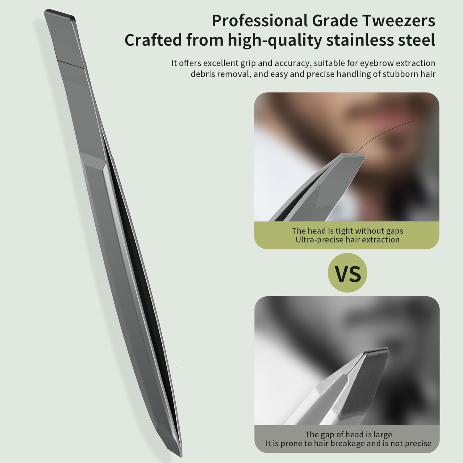 Glamne Eyebrow Trimmer Kit Scissors Tweezers Razor Facial Shaver Grooming Set with Mirror Travel Cases image number 6