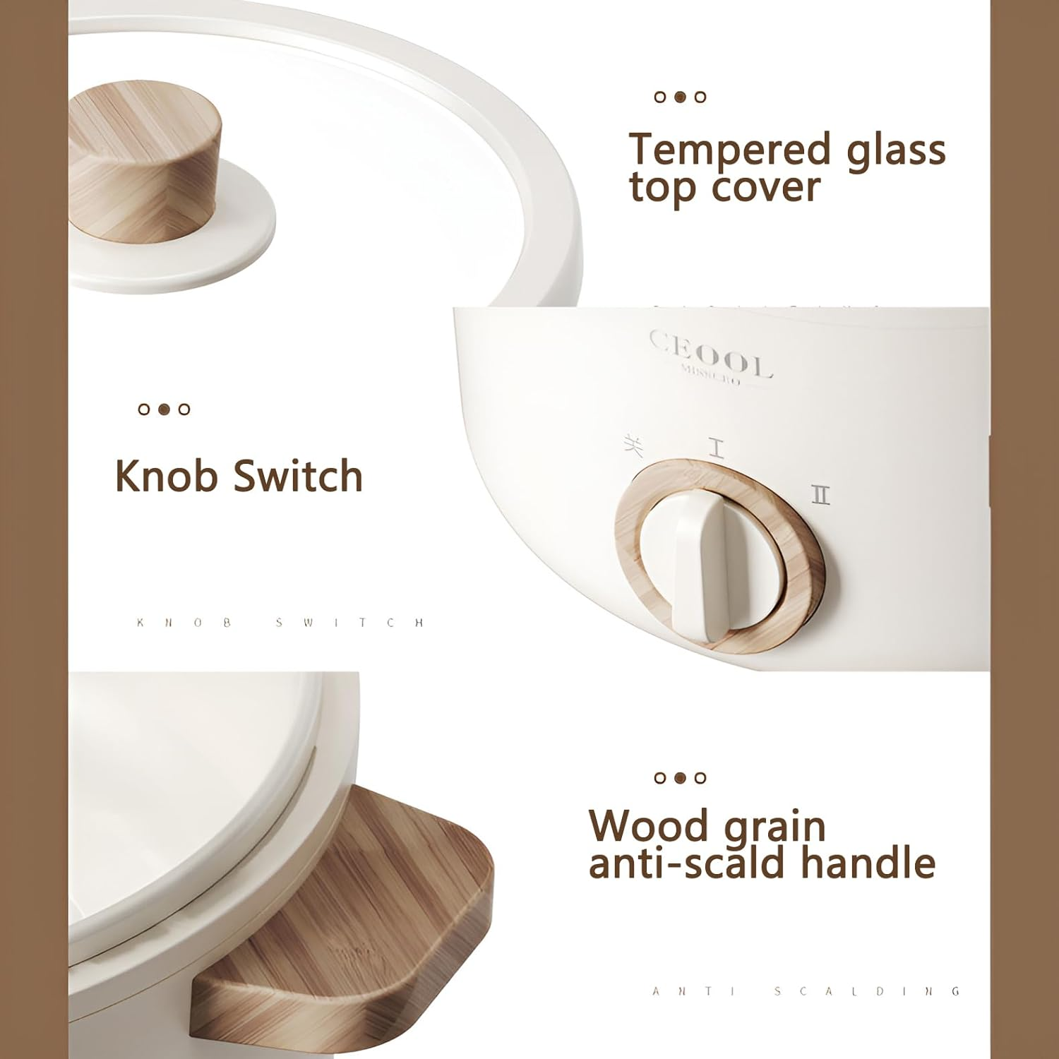 Hot Pot Electric, 1.5L Portable Electric Skillet with Nonstick Coating, Multi-Function Cooker for Stir Fry, Steak, Noodles, Ramen Cooker for Dorm and Office image number 2