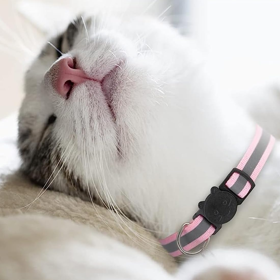 PLABBDPL Pack of 12 Cat Collar with Safety Clasp, Reflective, Puppy Collars, Adjustable Dog Safety ID Collars for Puppies, Small Dogs and Cats image number 1