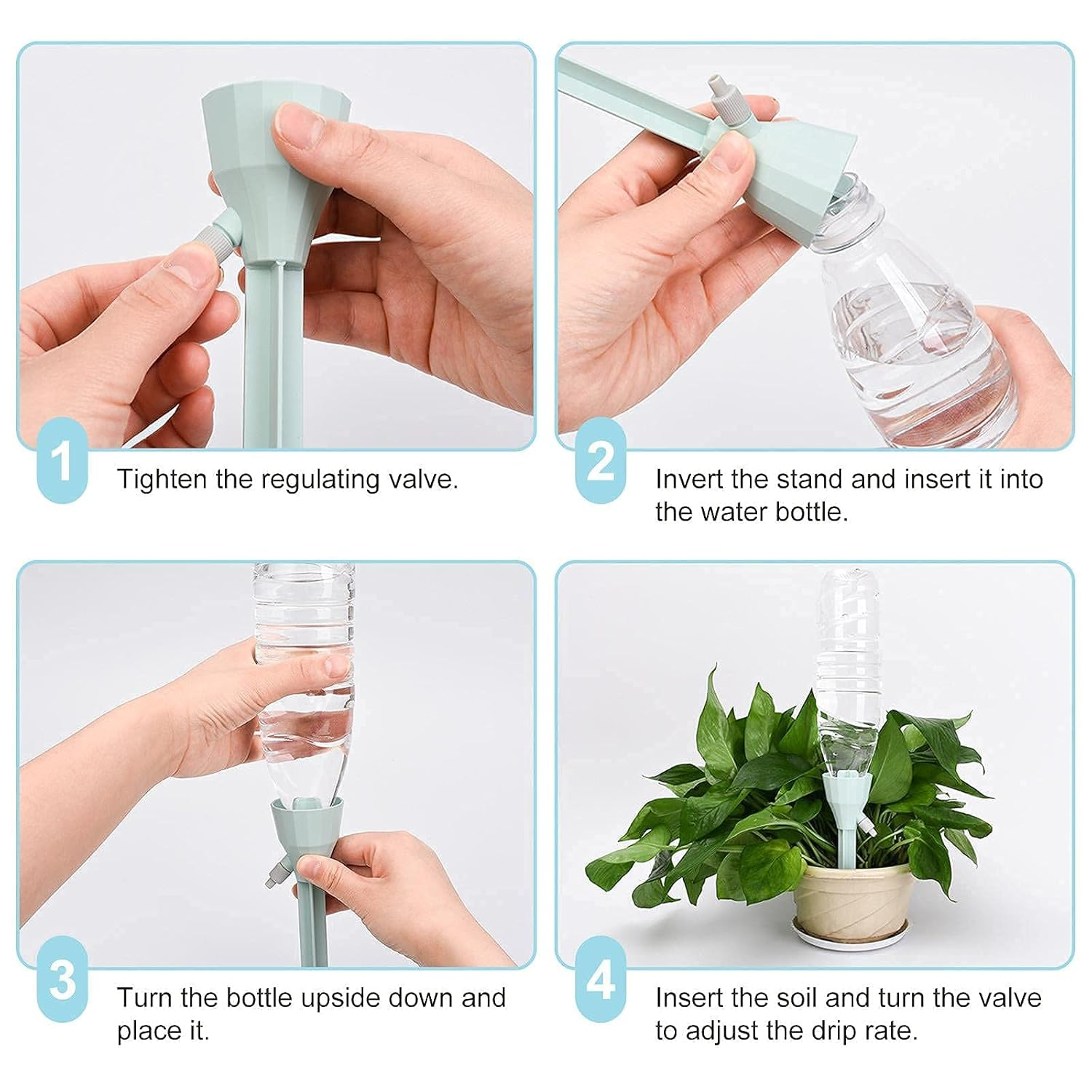 New Upgraded Plant Self Watering Spikes,Adjustable Plant Watering Devices with Slow Release Control Switch Water Dripper,Watering Planter Insert,Automatic Plant Waterer for Vacations (6) image number 3